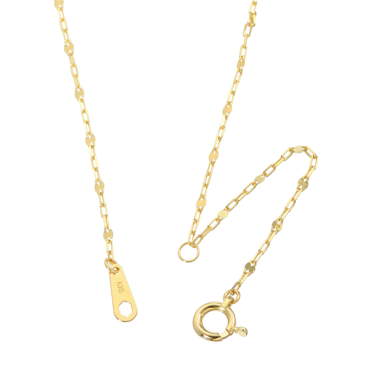 オーサムジュエリー １８Ｋ フローラルチェーン トゥインクルネックレス ＜ベーシックサイズ＞