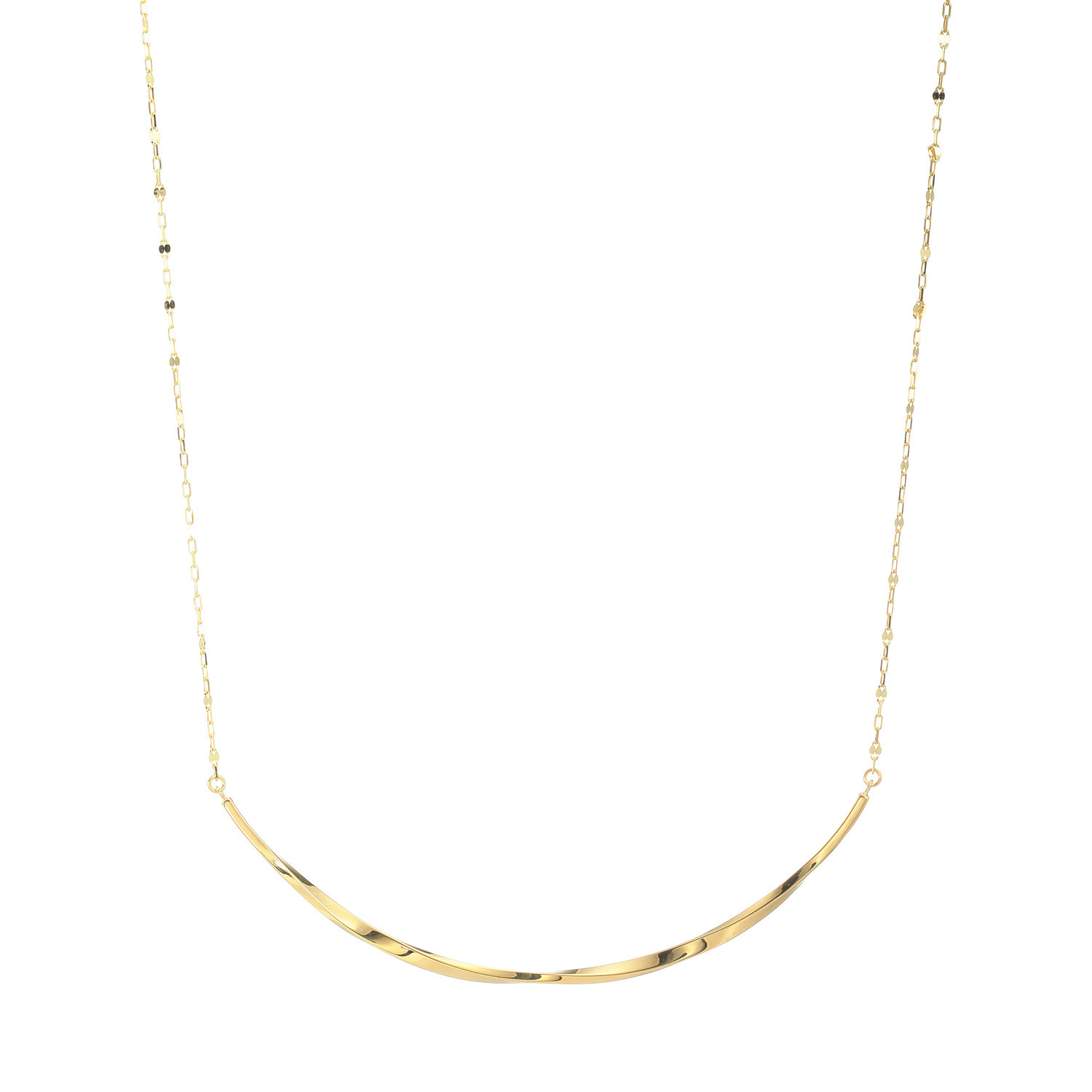 オーサムジュエリー １８Ｋ フローラルチェーン トゥインクルネックレス ＜プレミアムサイズ＞