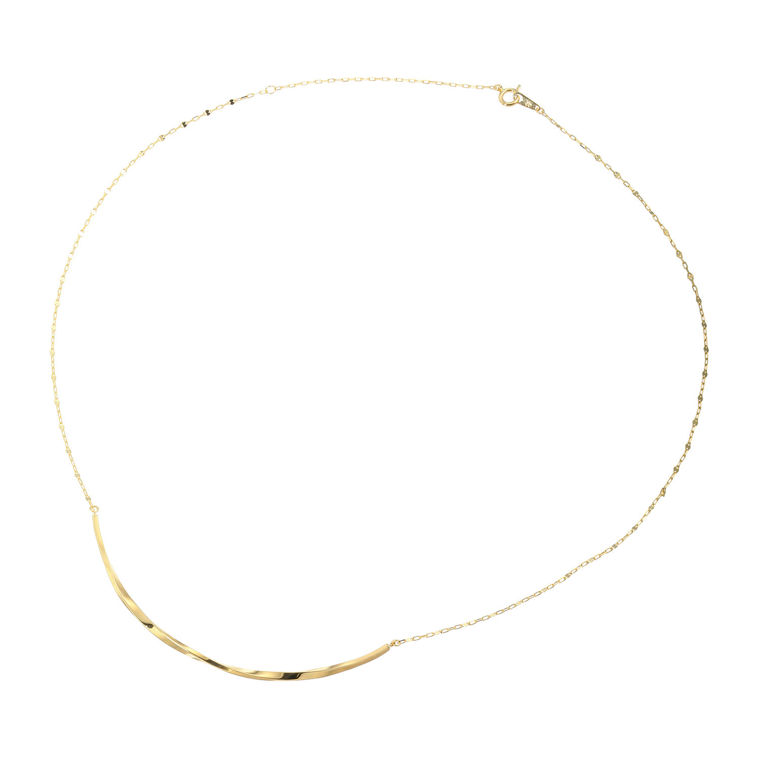 オーサムジュエリー １８Ｋ フローラルチェーン トゥインクルネックレス ＜プレミアムサイズ＞