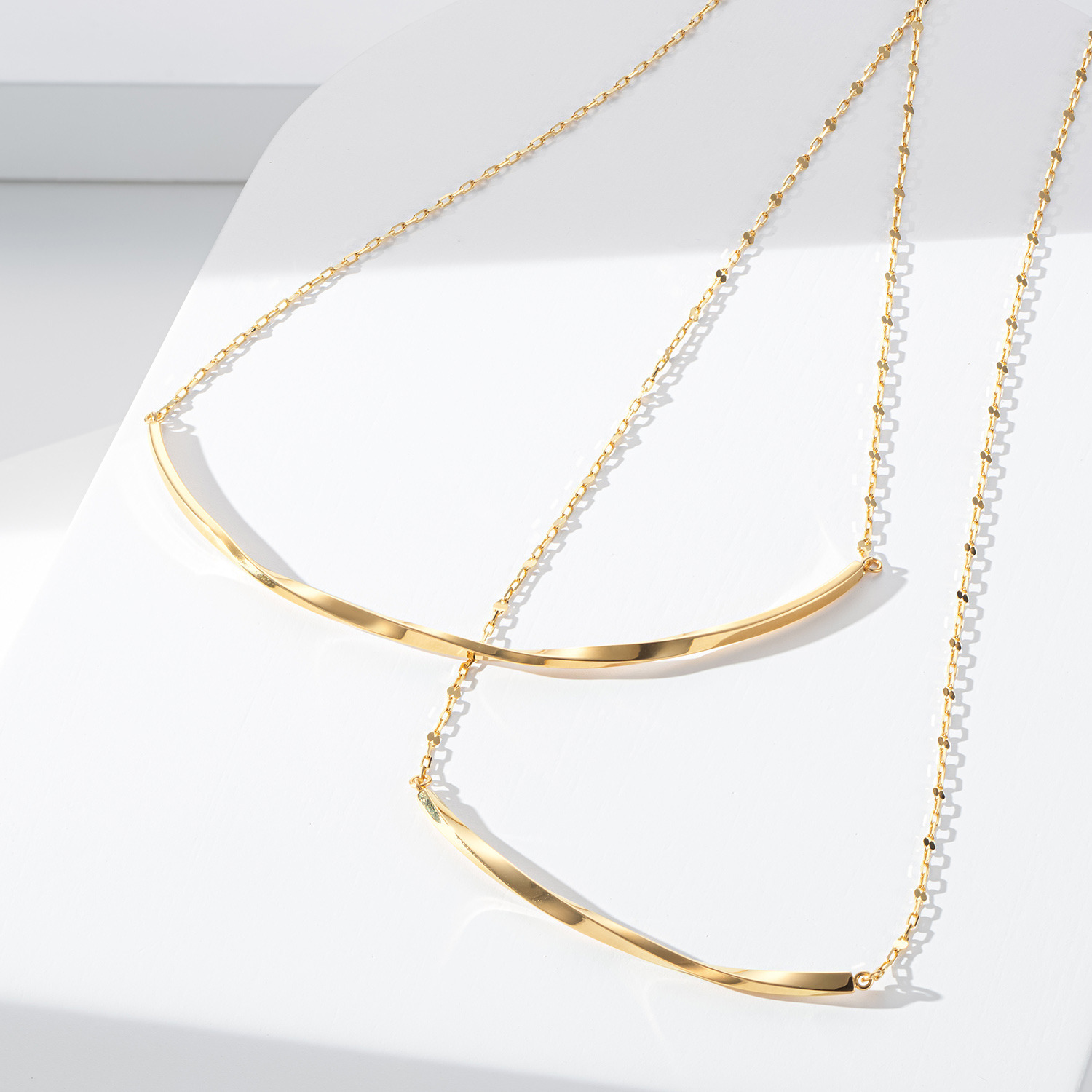 オーサムジュエリー １８Ｋ フローラルチェーン トゥインクルネックレス ＜プレミアムサイズ＞