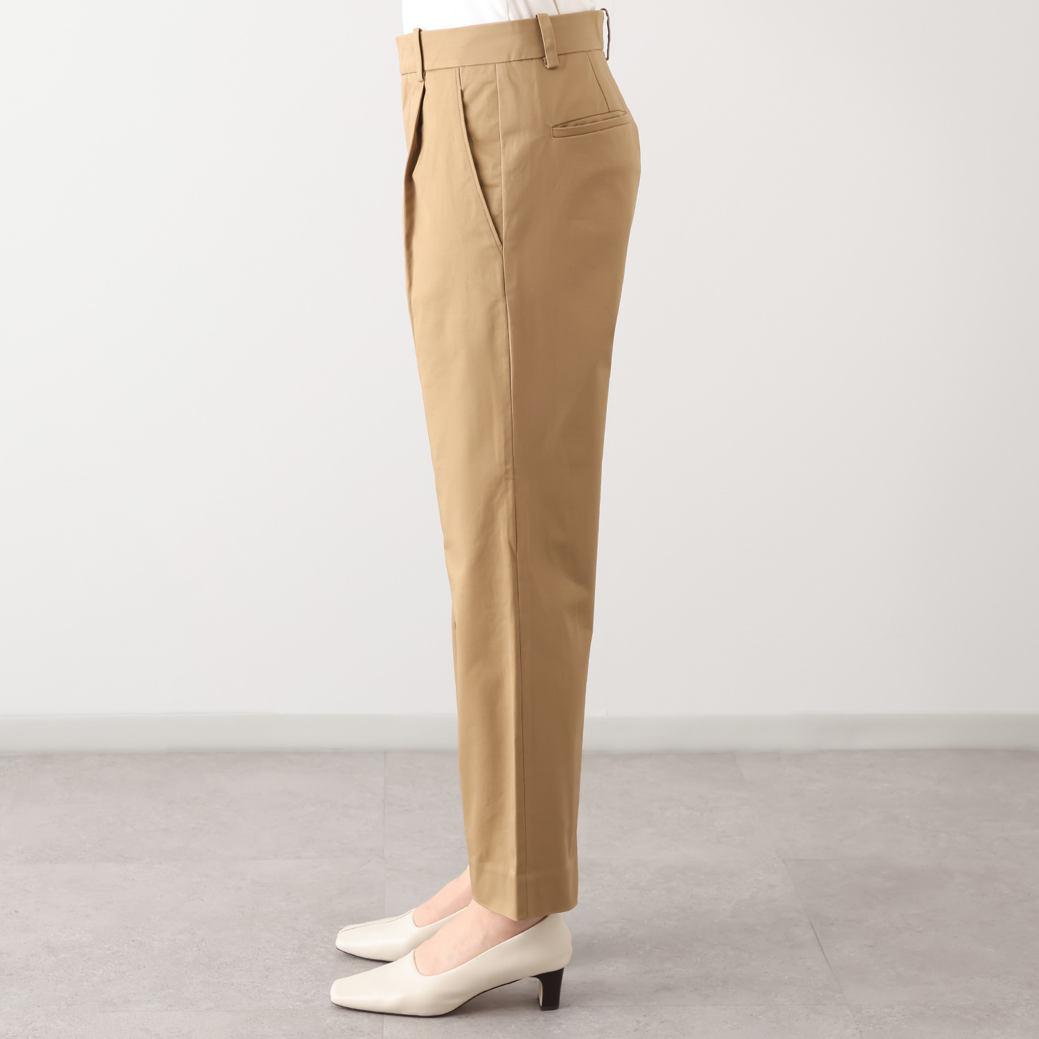 モカサン　ジュンコシマダ チノクロス タックパンツ