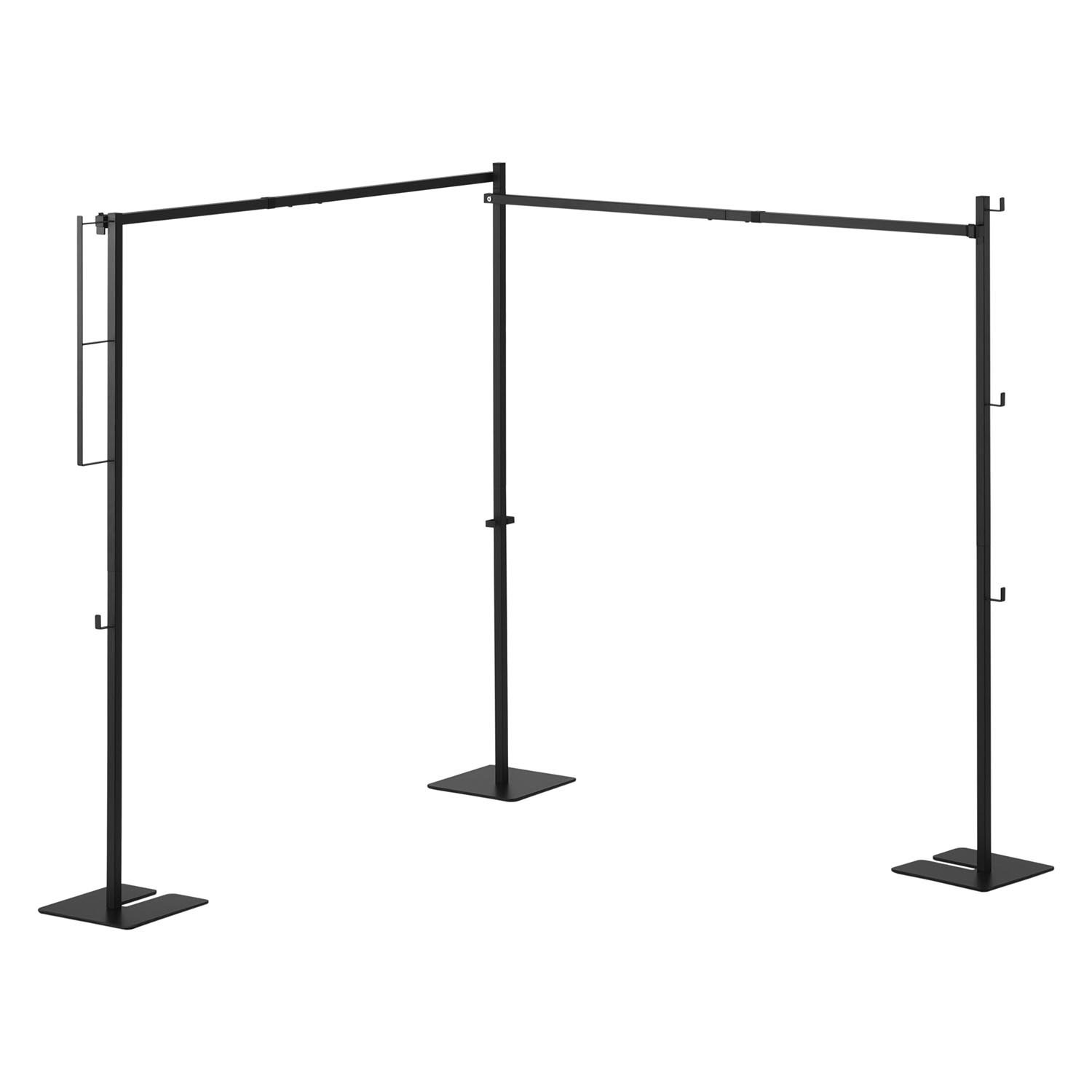 山崎実業　タワー サッと広げて簡単設置！ 折り畳み室内物干し ＜２連＞