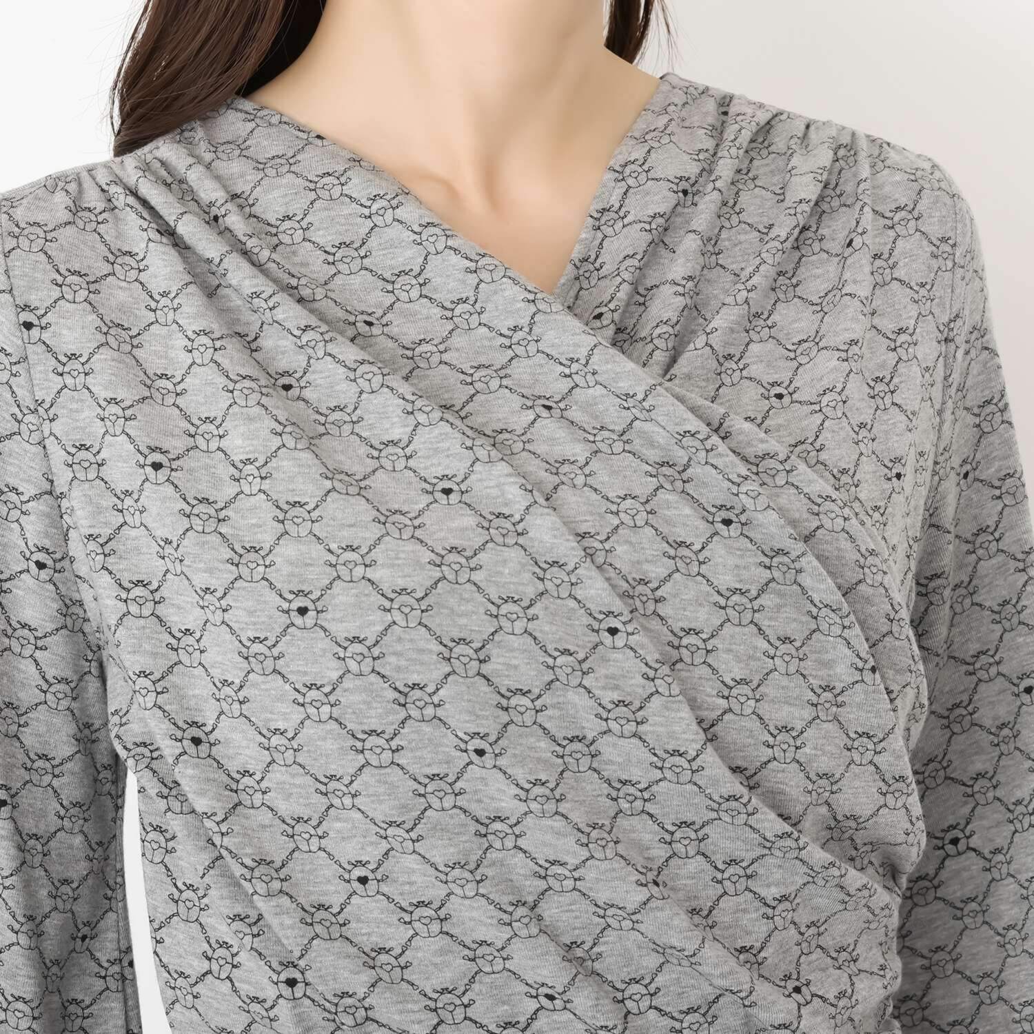 ホリーズ　アズ 共布ベルト付 カシュクールドレス