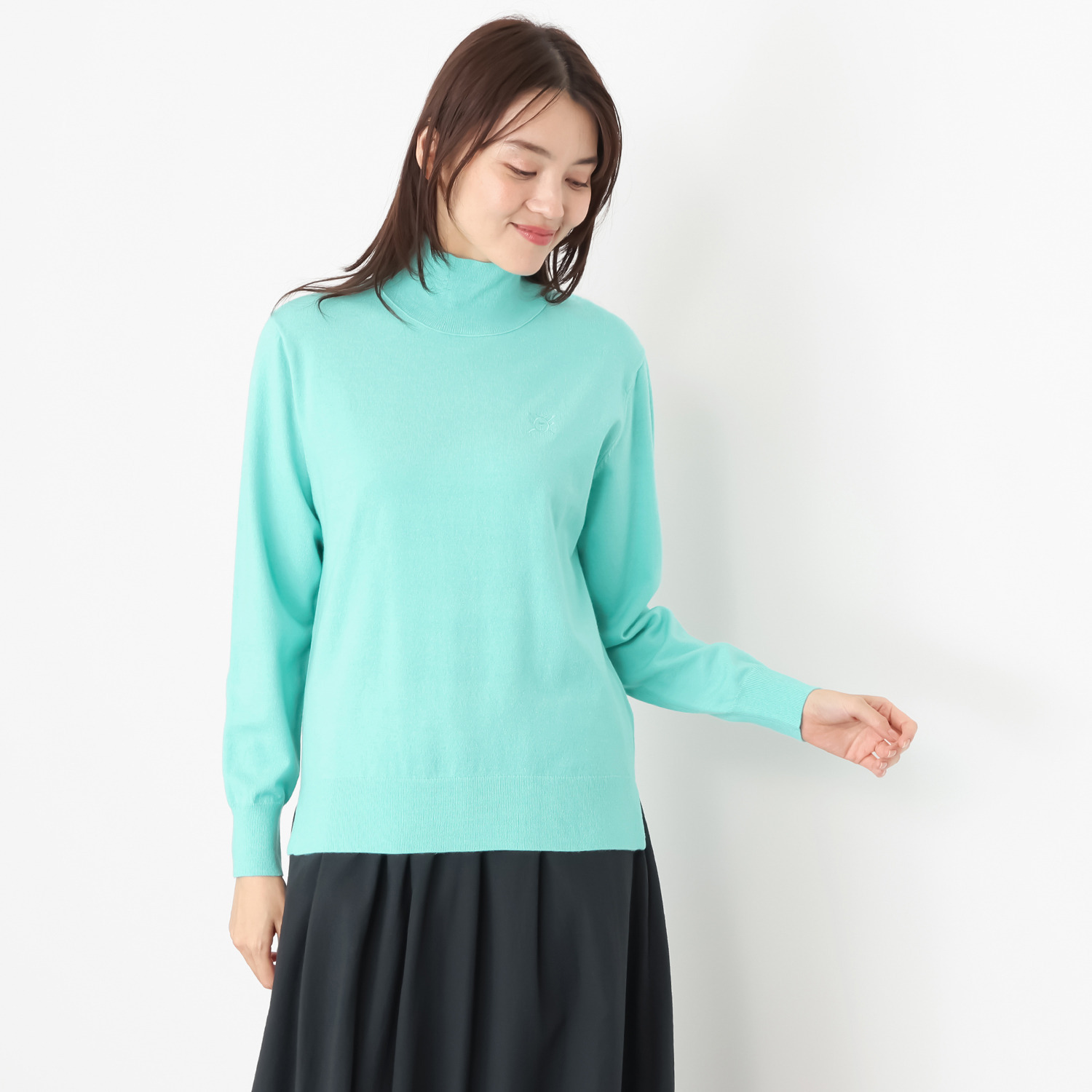 ホリーズ　アズ 刺しゅうアクセント ニットプルオーバー