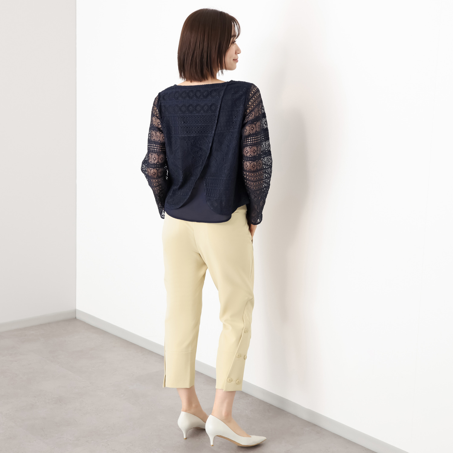 ボンボン・エ・ショコラ レースコンビネーション ジャージートップス