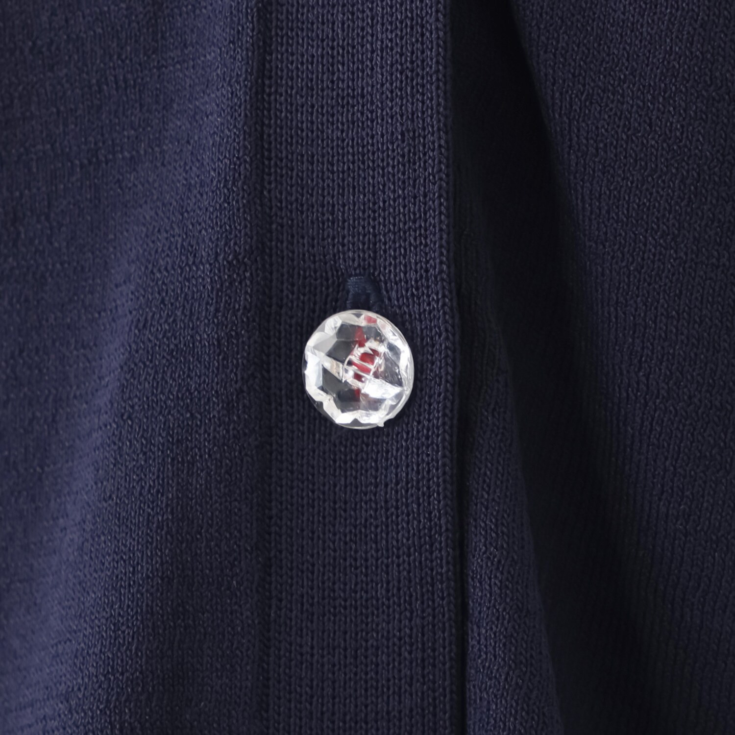 エムジェイアール　バイ マチコ　ジント　ロンドン 配色アクセント ビジュウボタン ドライタッチカーディガン