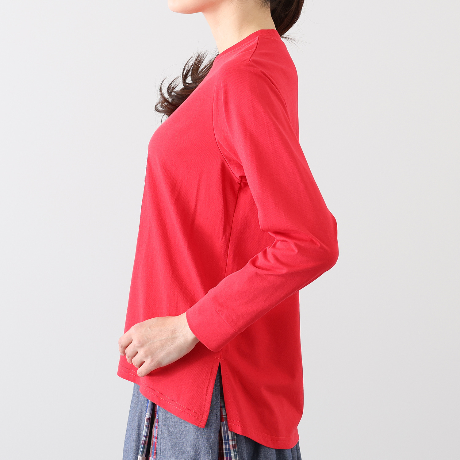 ハッシュパピー ドッグアイコン アップリケ刺しゅう ロングＴシャツ