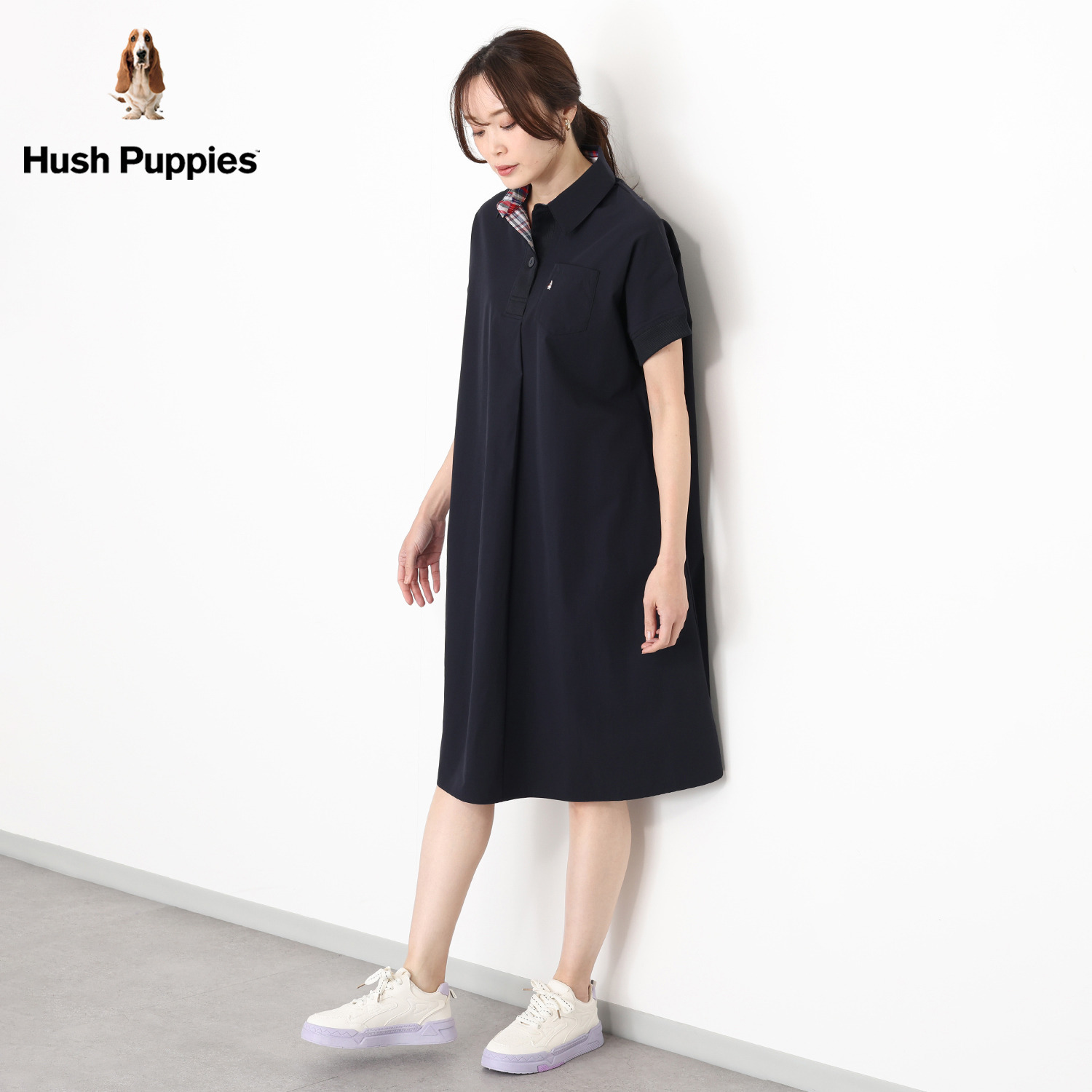 ハッシュパピー スキッパー シャツワンピース