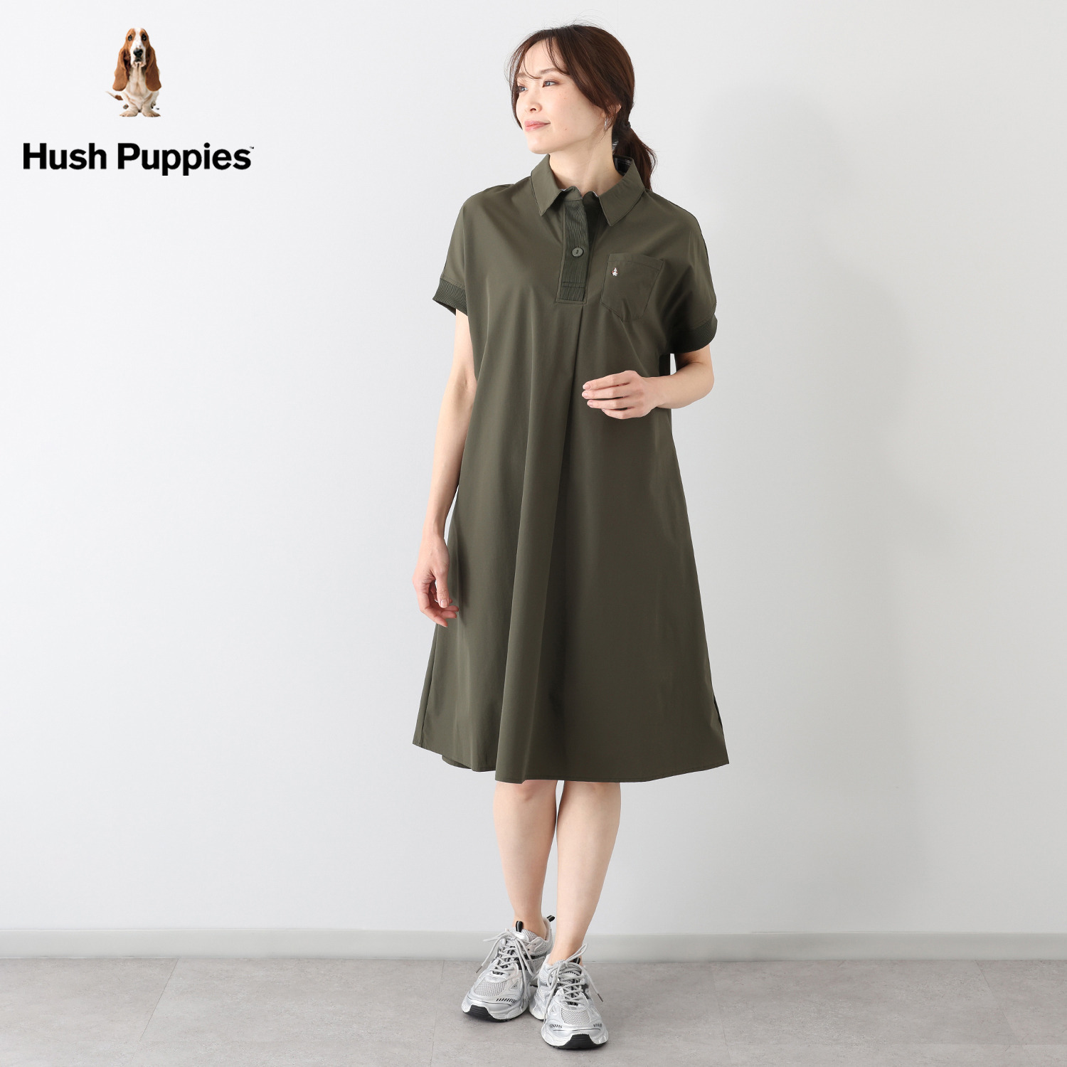 ハッシュパピー スキッパー シャツワンピース
