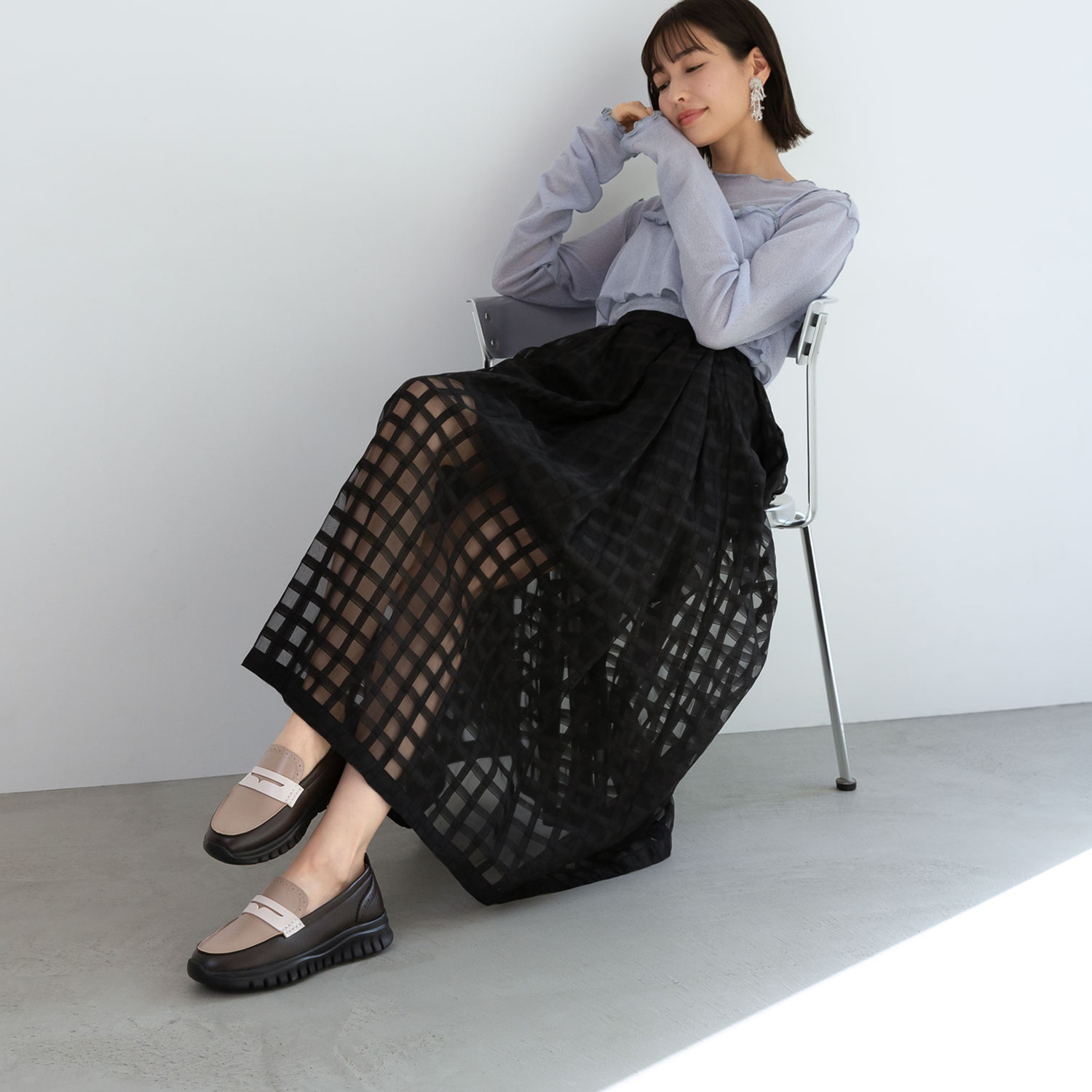 エンチャンテッド 防水　はっ水 晴雨兼用！ スニーカー感覚の 軽量コインローファー