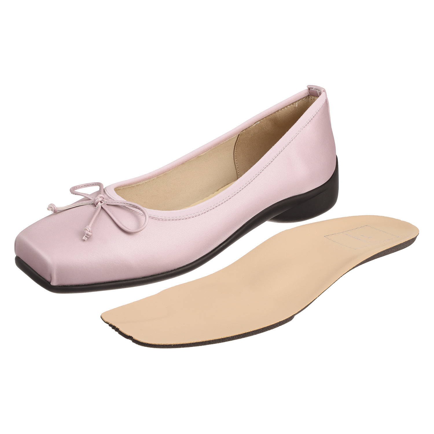 エンチャンテッド 防水　晴雨兼用！ サテン調合成皮革 バレエシューズ