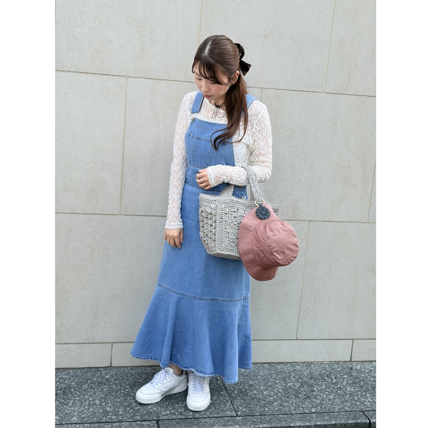 ラルジュ マグネットチャーム付 かごバッグ