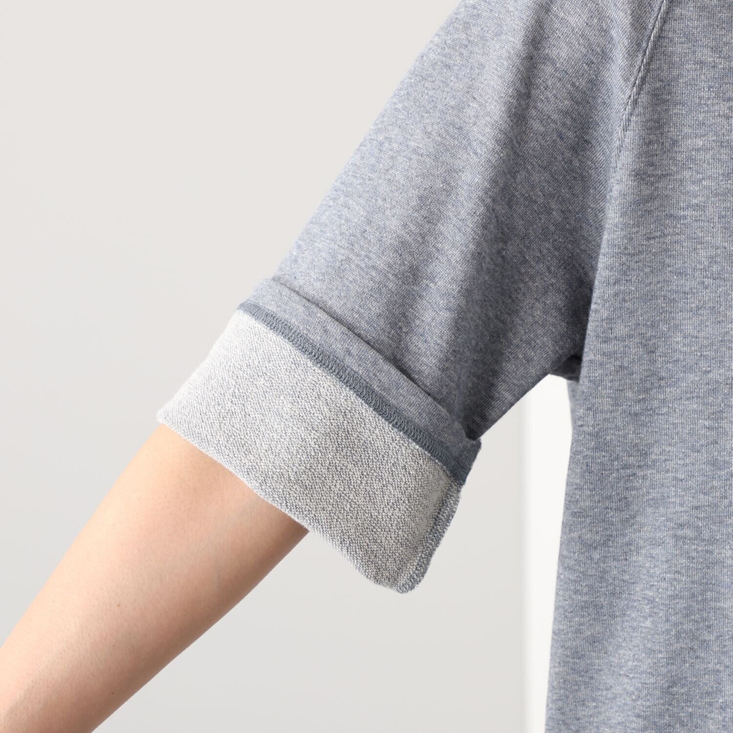 シロヤイチガントウキョウ 杢調ミニ裏毛 ビッグスウェットＴシャツ