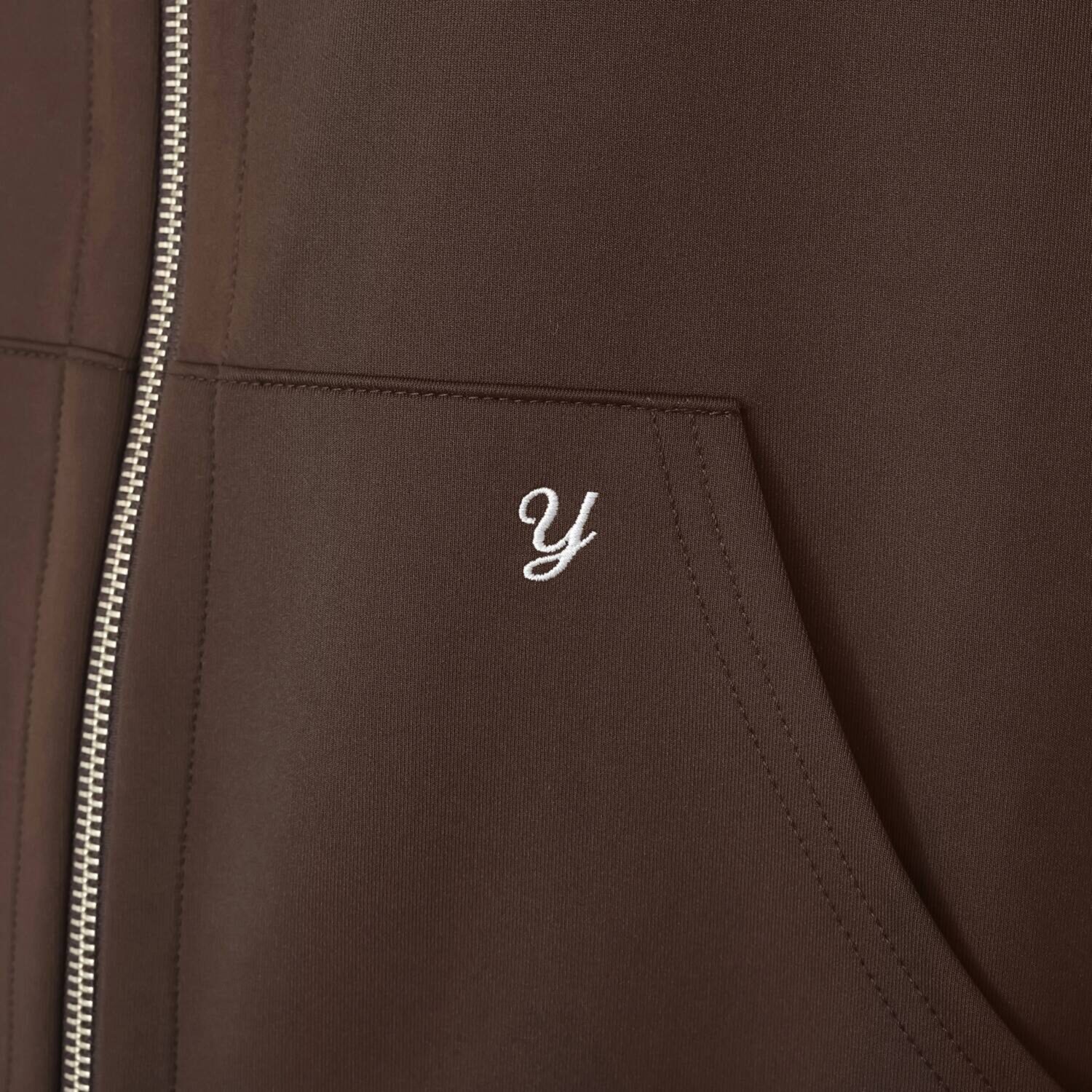 ラソエヌサーティスリー ディグリーズ ポンチ ゆったりシルエット イニシャル刺しゅう ダブルジップパーカー