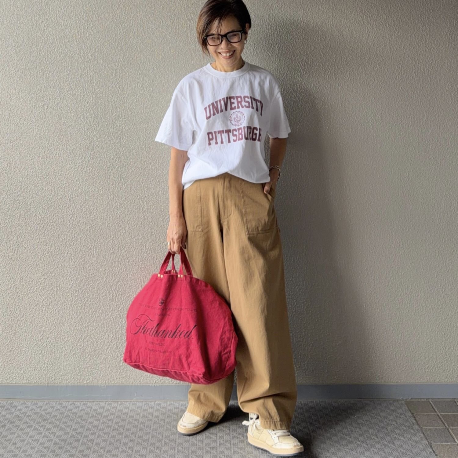 ラソエヌサーティスリー ディグリーズ バイオウォッシュ加工 ウエスト調整可能 ゆったりシルエット ワークカーゴパンツ