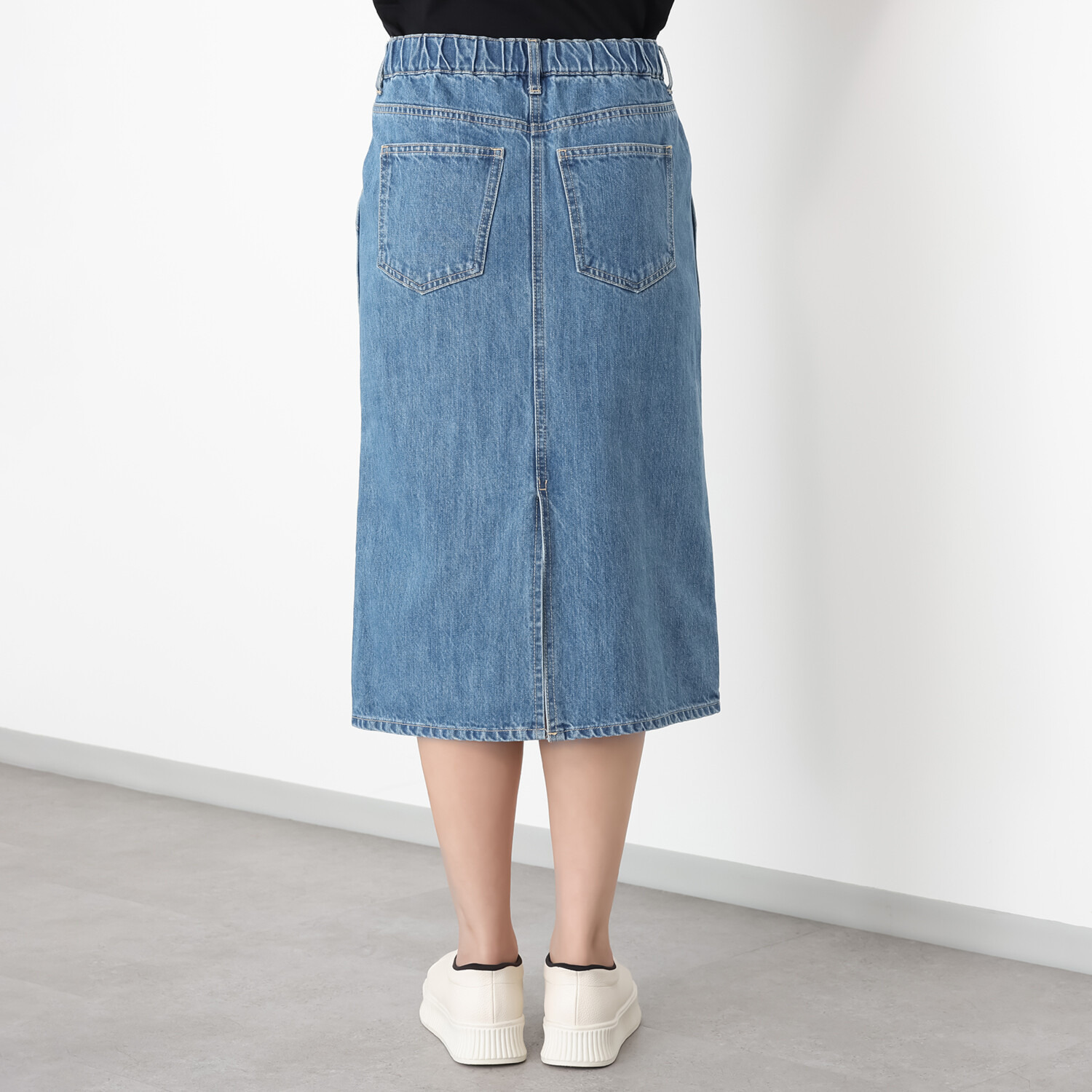ラソエヌサーティスリー ディグリーズ バイオウォッシュ加工 デニムスカート