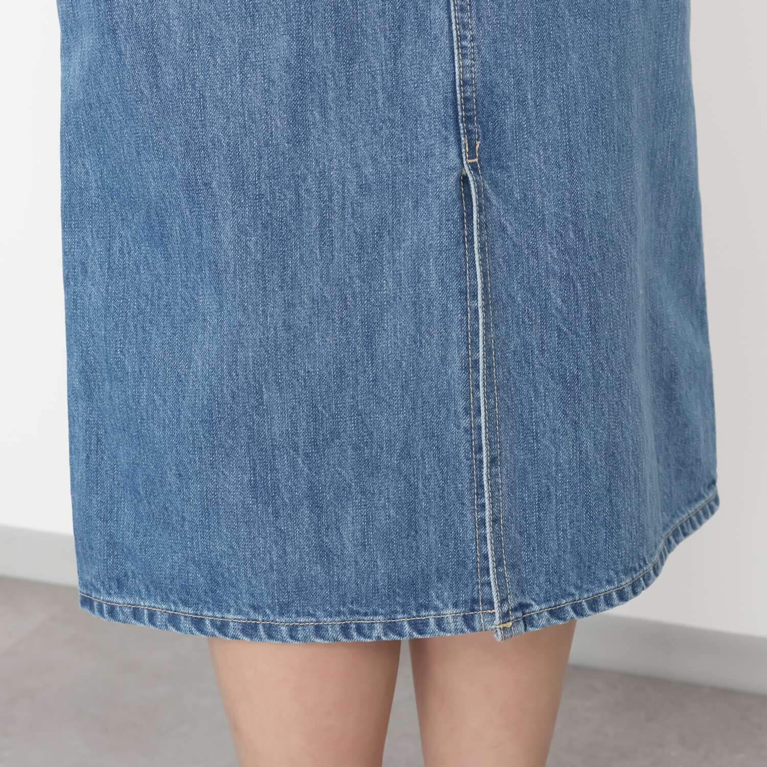 ラソエヌサーティスリー ディグリーズ バイオウォッシュ加工 デニムスカート