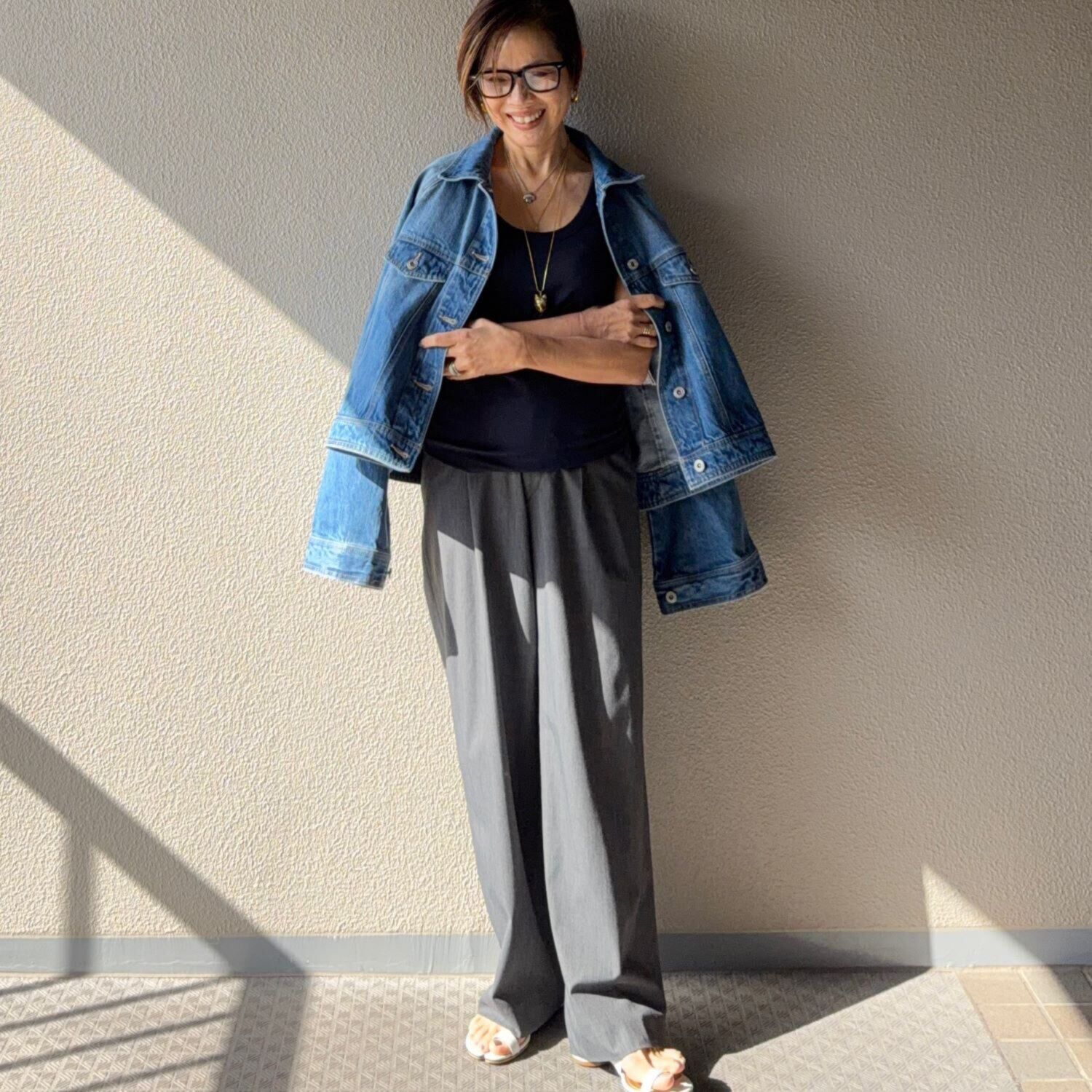 ラソエヌサーティスリー ディグリーズ フィット感抜群！ ストレッチフライス タンクトップ