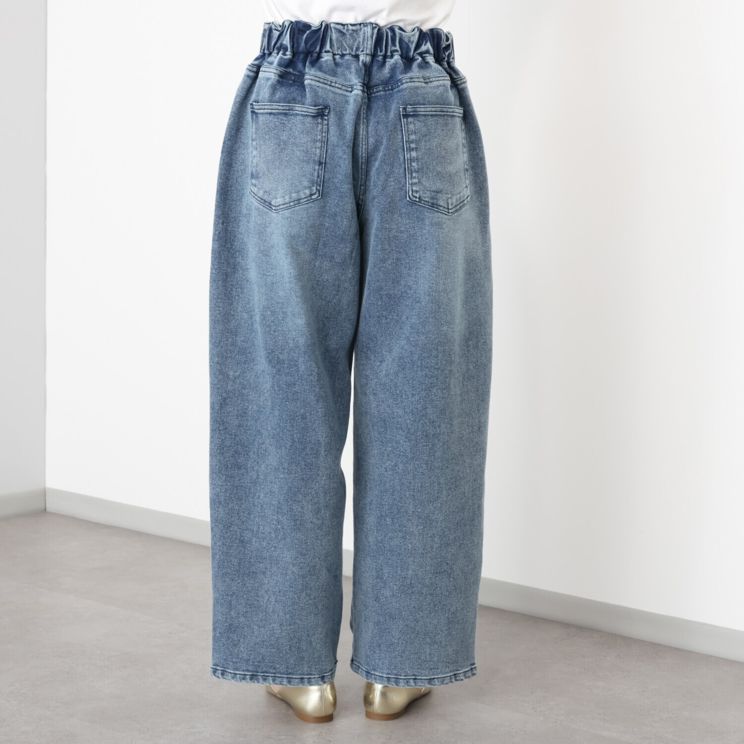 イロプライム 大人カジュアル デニムバレルパンツ