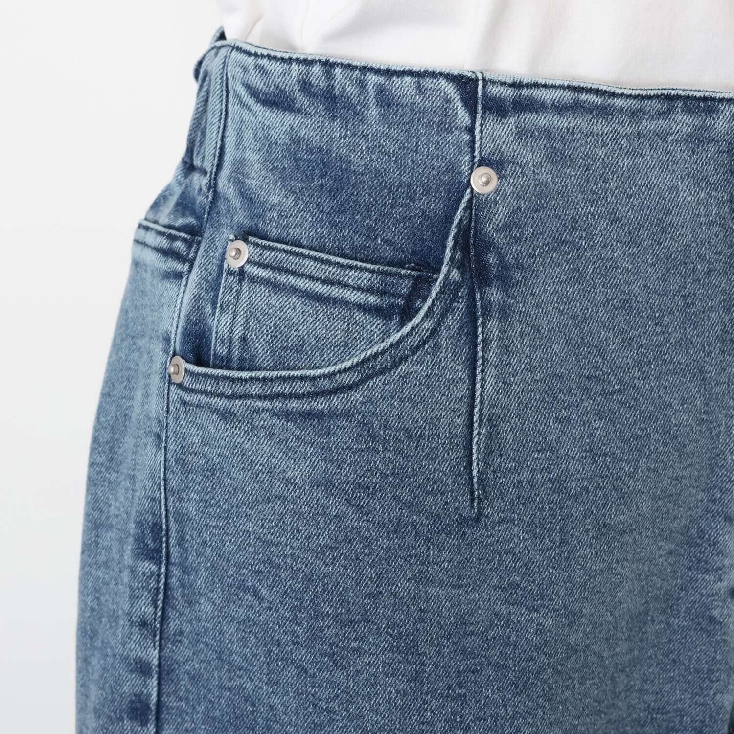 イロプライム 大人カジュアル デニムバレルパンツ