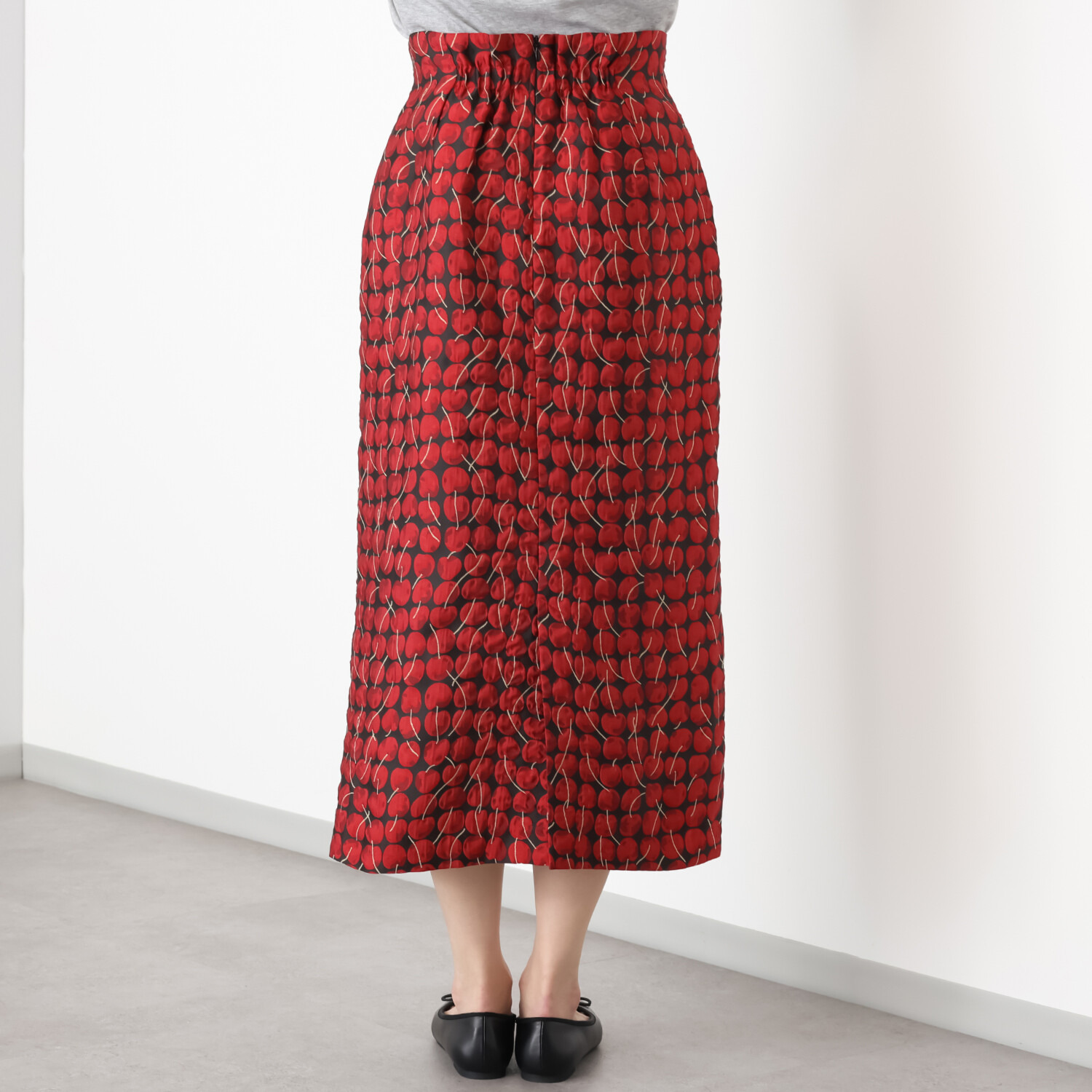 イロプライム 華やかジャガード ナロースカート