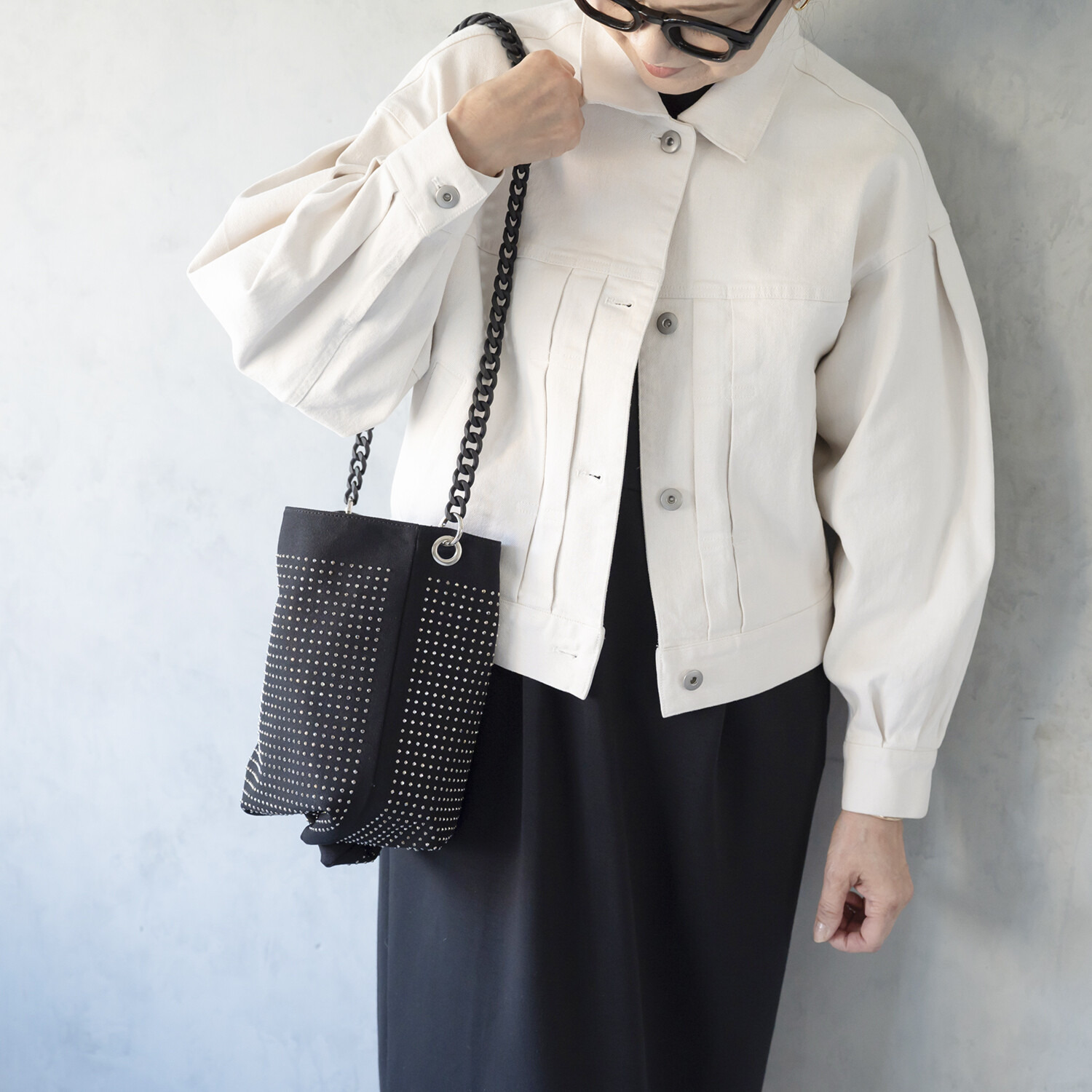 イロプライム 大人の華やか デニムジャケット