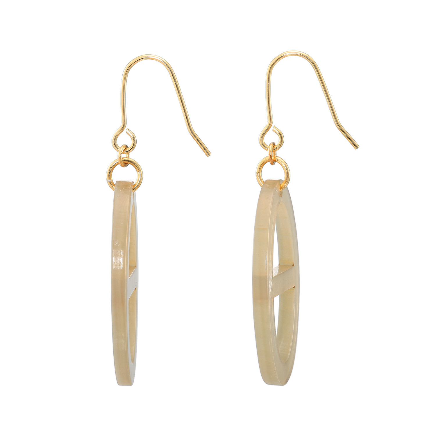 グレイスモア 飴色水牛 アンカーチェーンデザイン スウィング イヤリング／ピアス