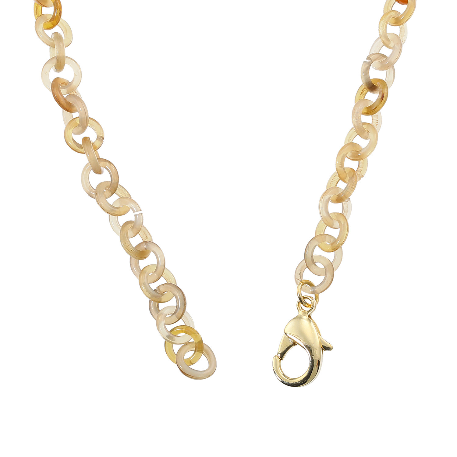 グレイスモア 飴色水牛 ツイストデザイン ロングネックレス