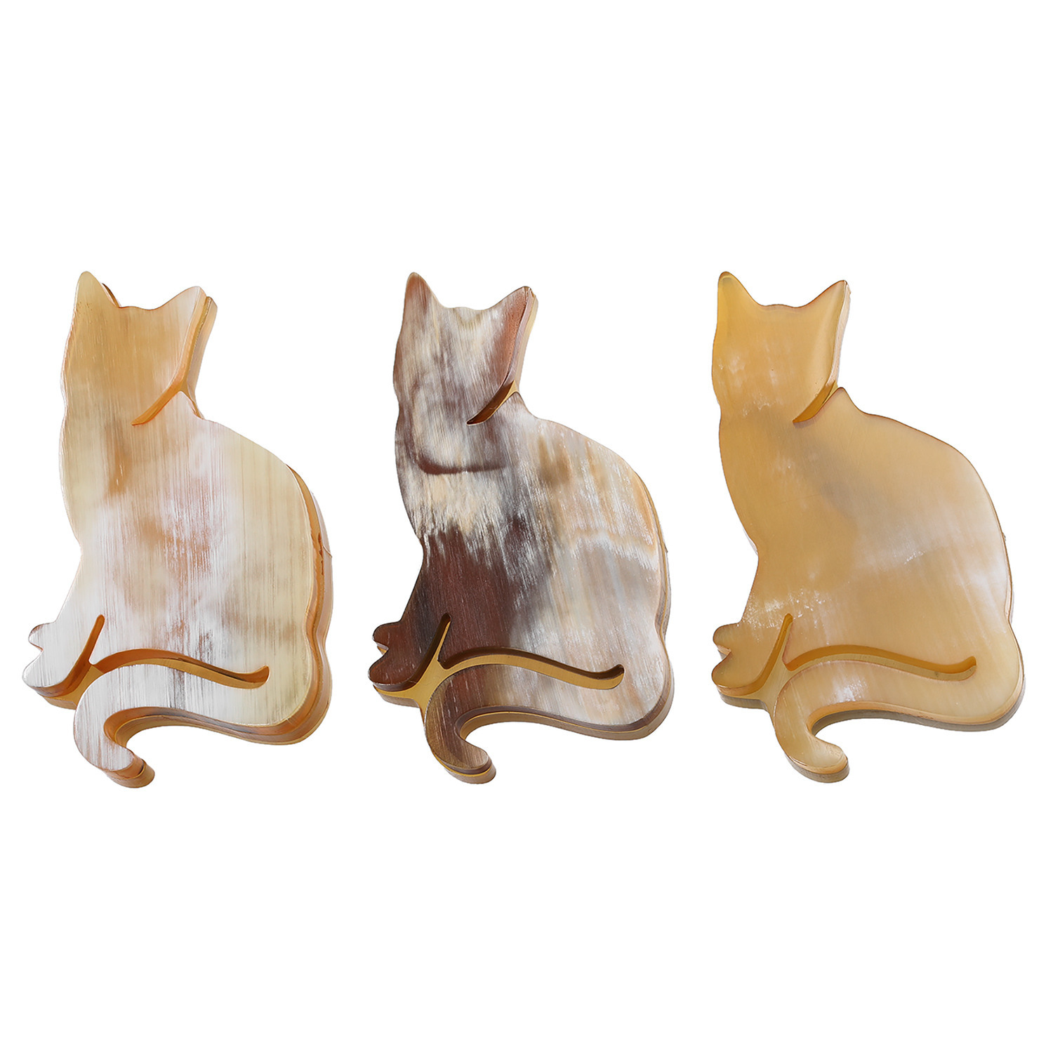 グレイスモア 水牛 キャットモティーフ ブローチ