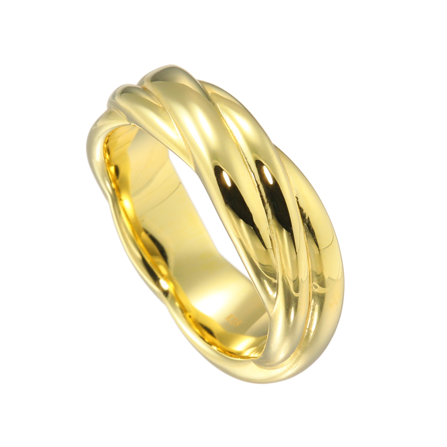 アルテッロ １８Ｋ ツイストウェービーライン リング