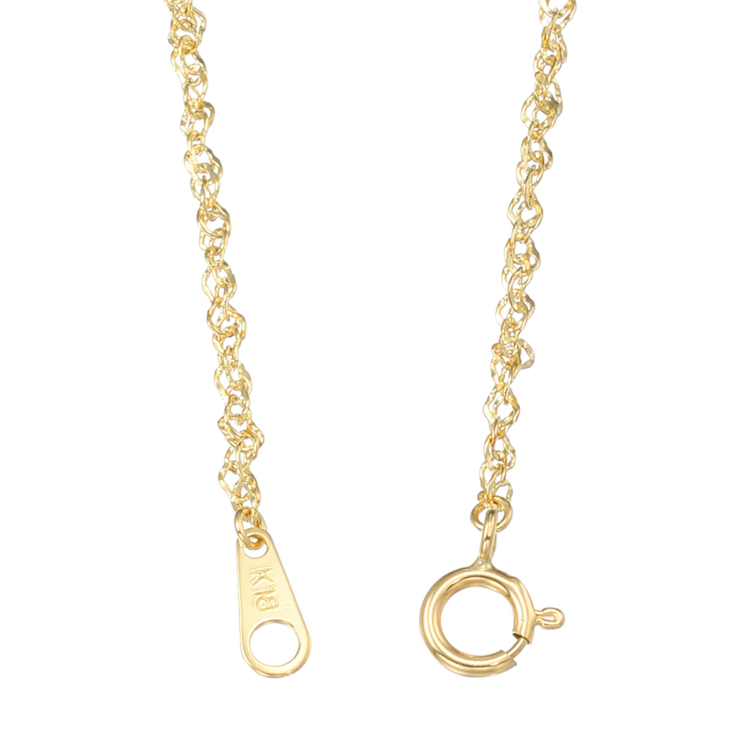 アルテッロ １８Ｋ ツイストライン ロングチェーンネックレス