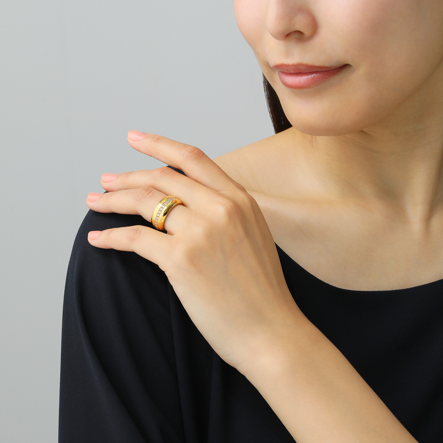 アシエステンレス サージカルステンレス アレンジ自在 リング３本セット