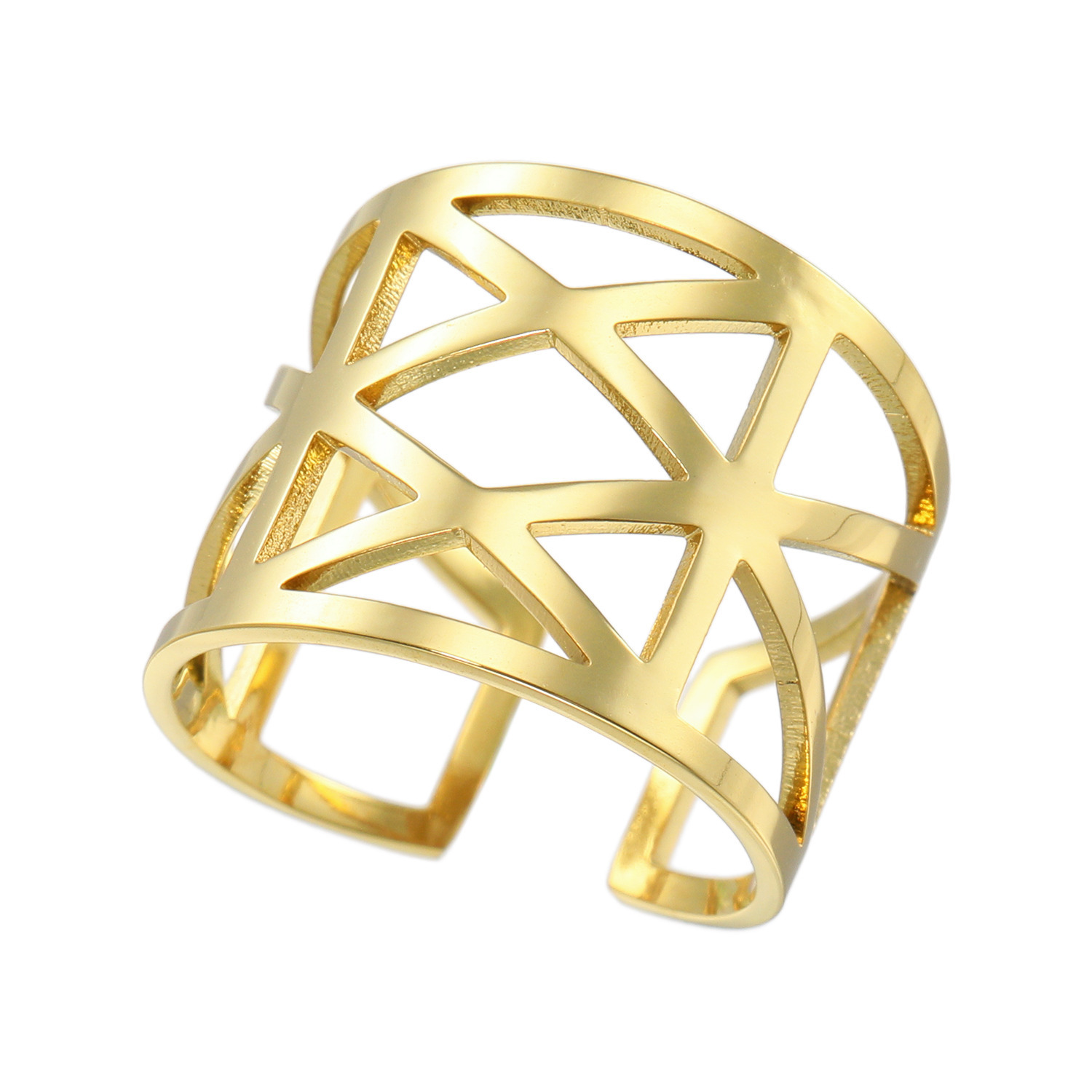 アシエステンレス サージカルステンレス ジオメトリック ワイドリング