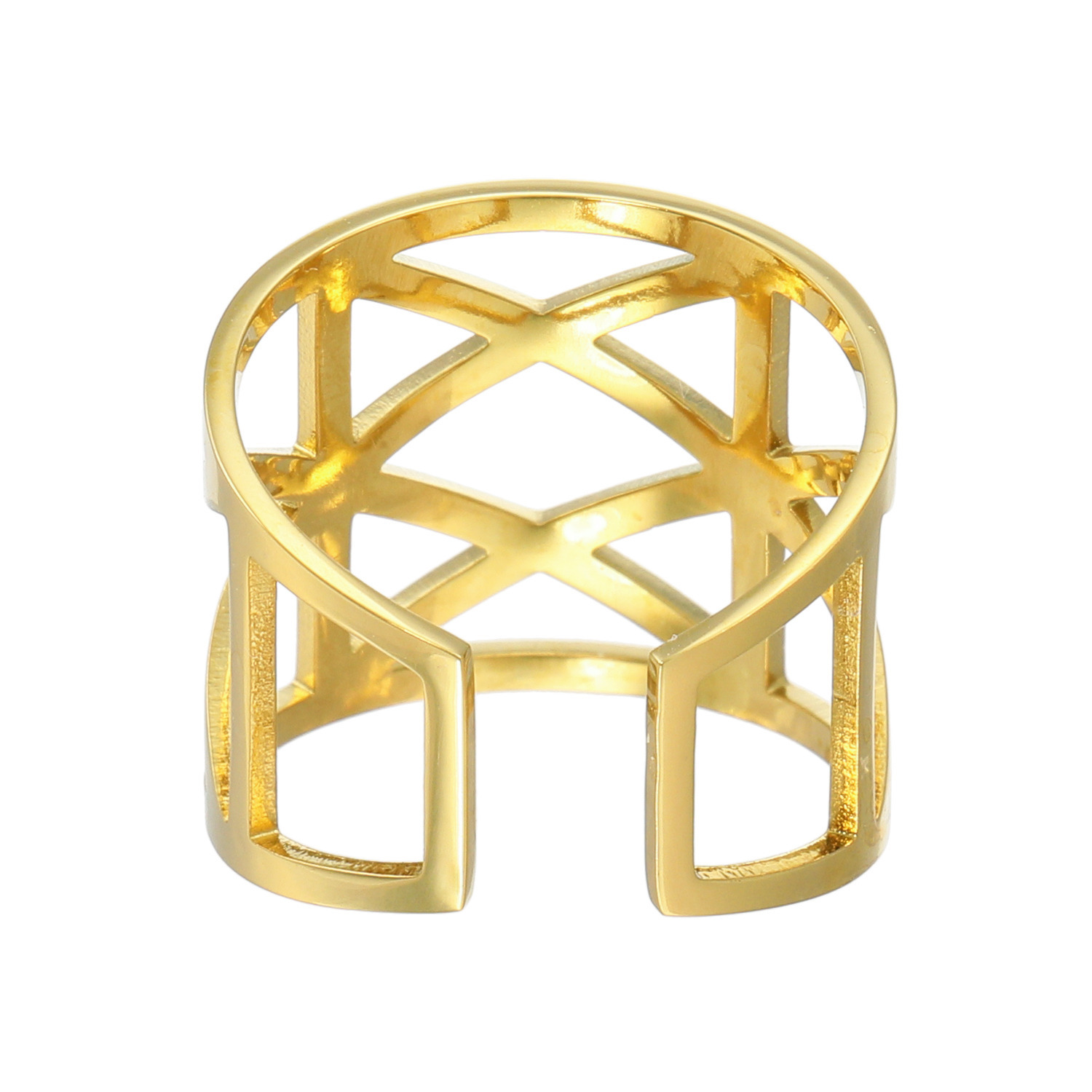 アシエステンレス サージカルステンレス ジオメトリック ワイドリング