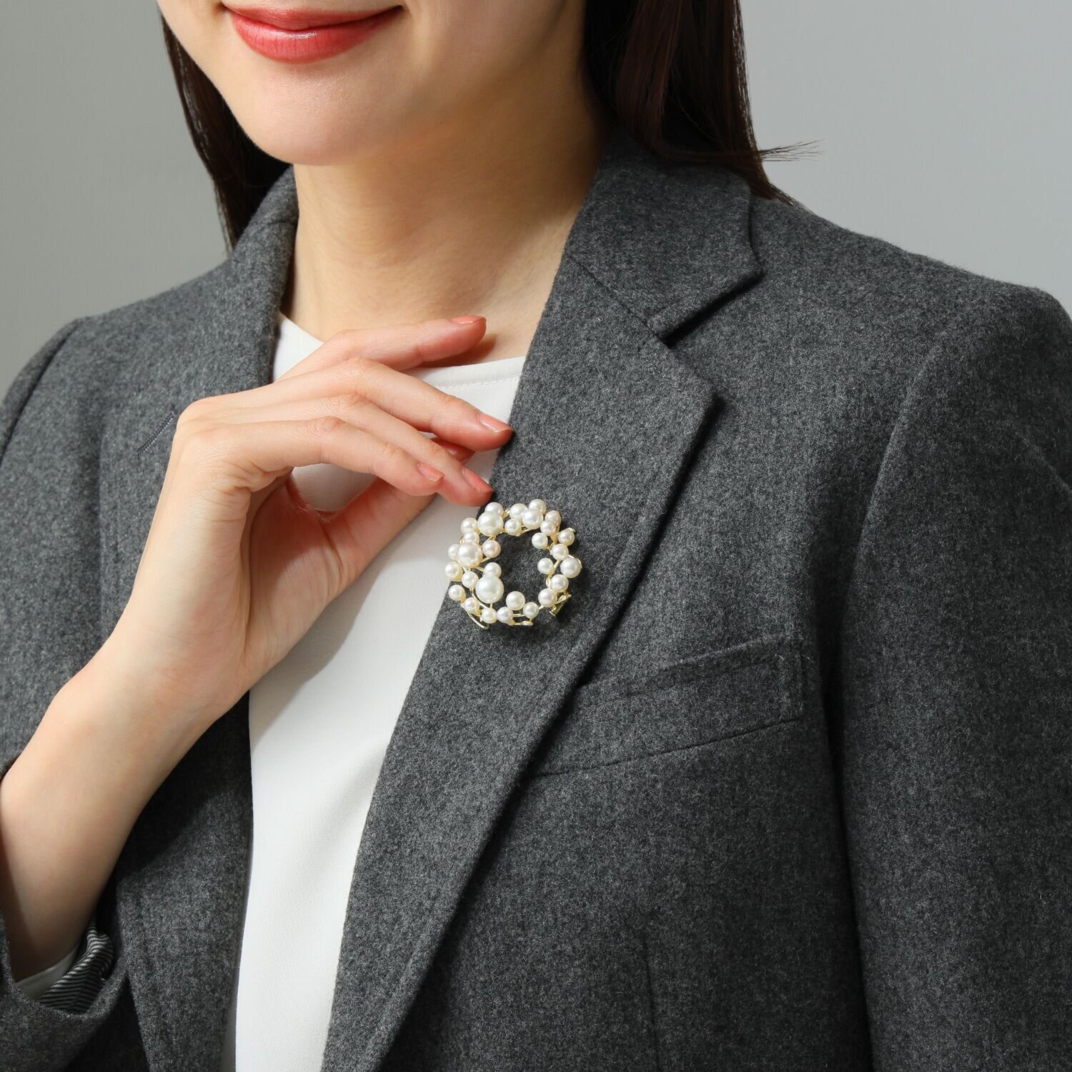 パール　ユリマ ショップチャンネル ３０周年記念 宇和島産＆国産 無調色越物 アコヤパール ペンダントブローチ