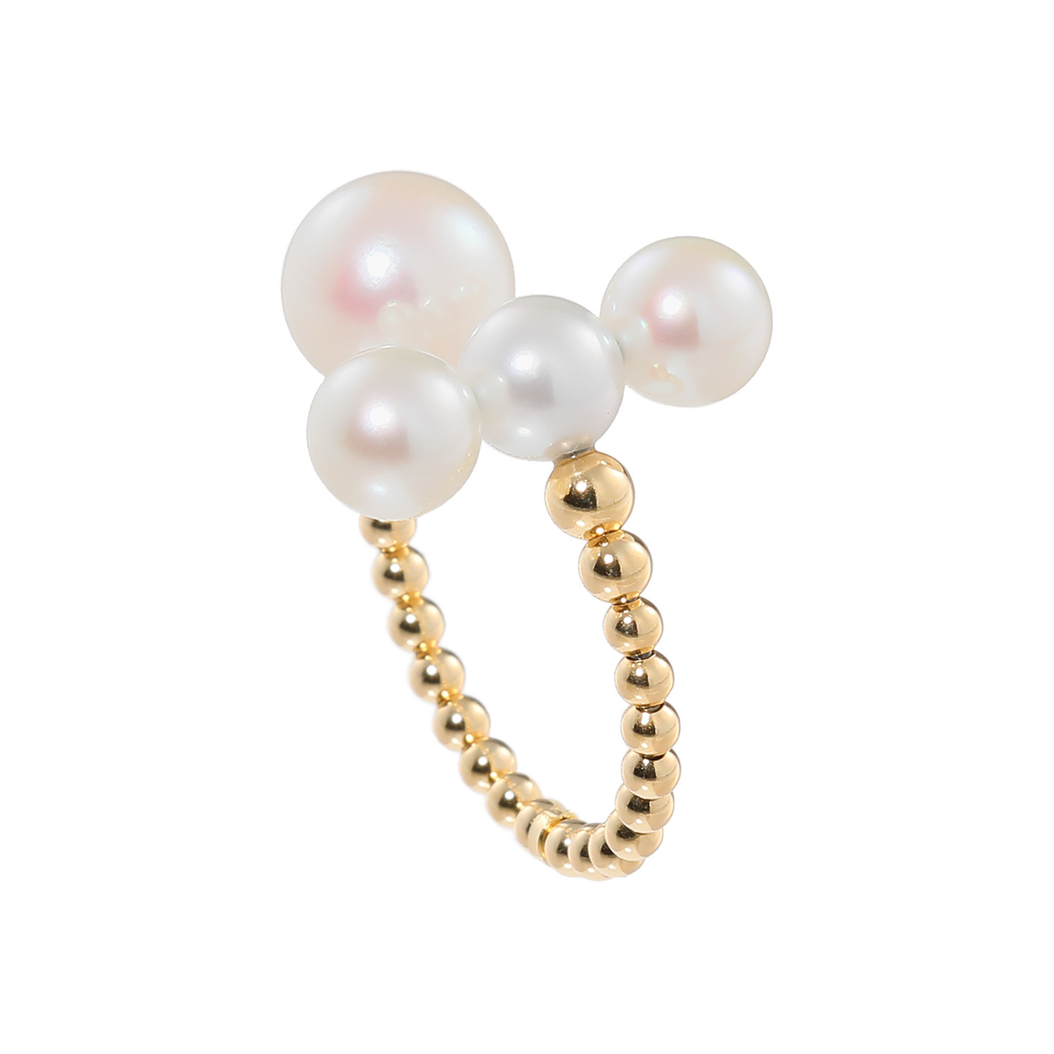 パール　ユリマ １８Ｋ 宇和島産＆国産 無調色越物 アコヤパール フィンガーリング