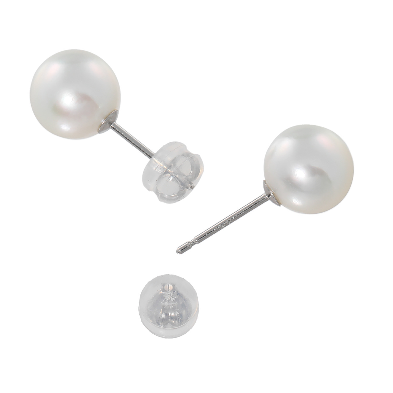 パール　ユリマ 宇和島産 無調色越物 ８ｍｍＵＰ 大玉アコヤパール イヤリング／ピアス
