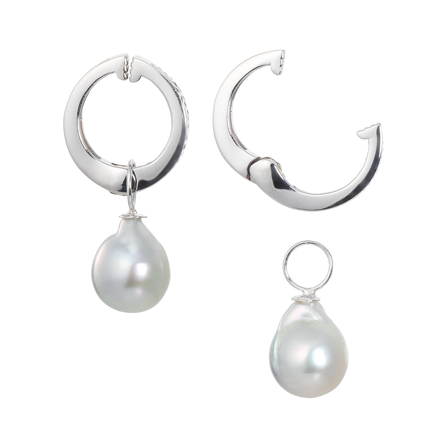 パール　ユリマ 宇和島産　無調色越物 ８ｍｍＵＰ ナチュラルブルー 大玉アコヤパール イヤーフィット ２ウェイイヤリング