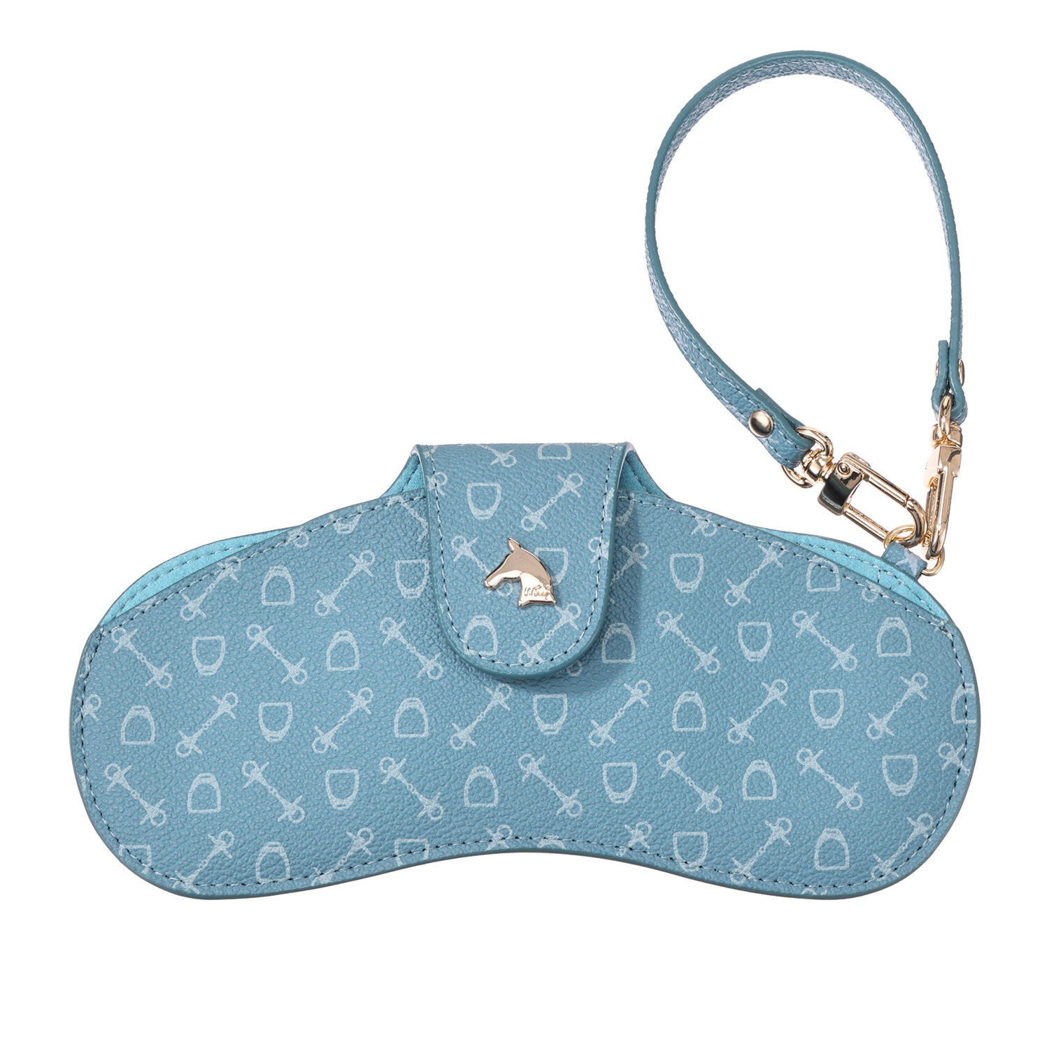 ホワイ “ハーネスプリント” ストラップ付 メガネケース