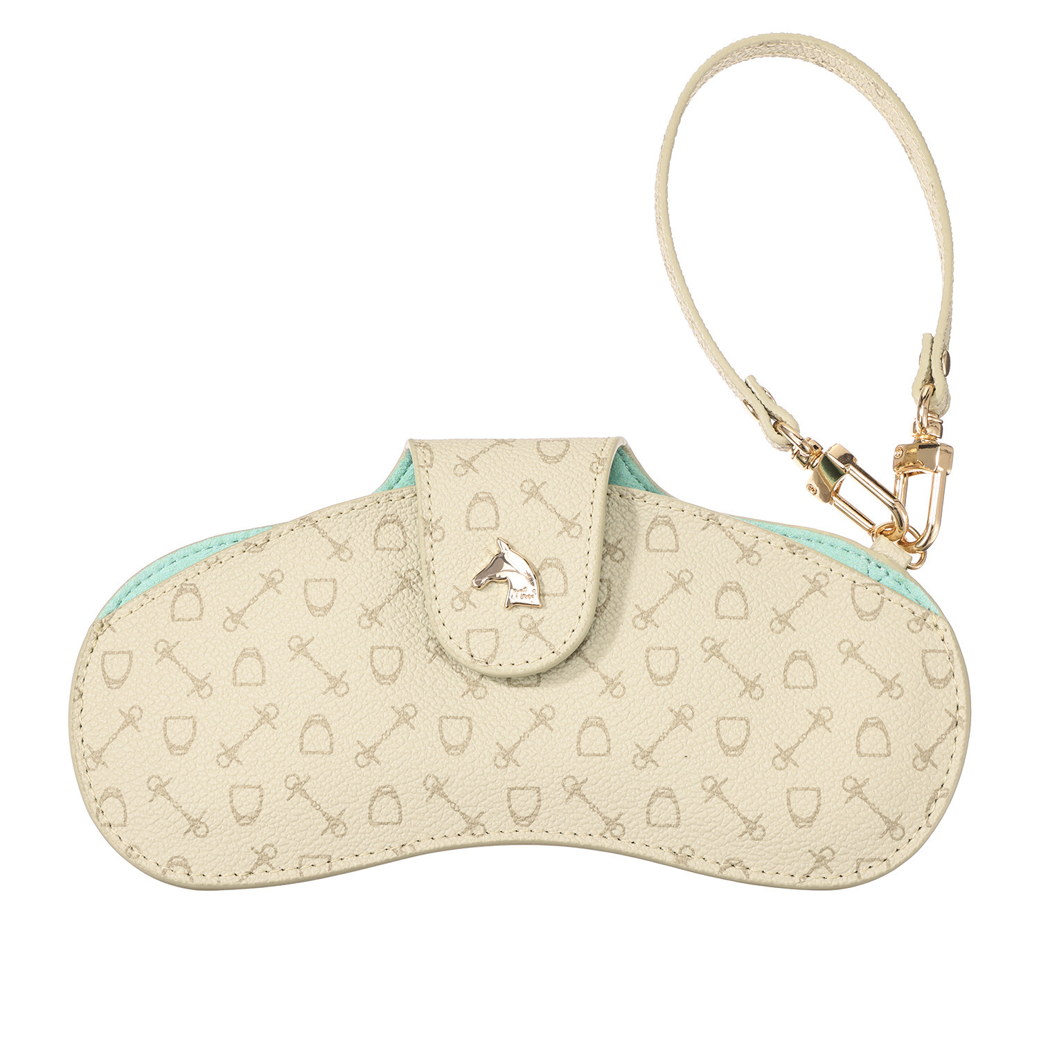 ホワイ “ハーネスプリント” ストラップ付 メガネケース