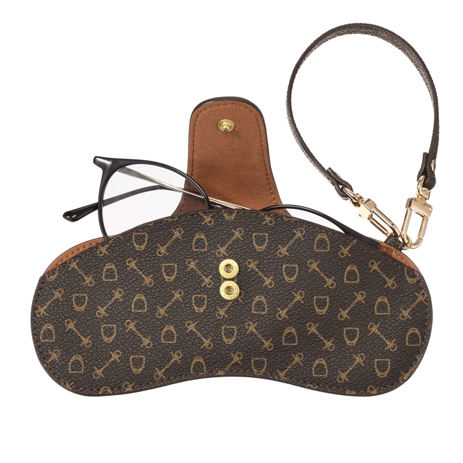 ホワイ “ハーネスプリント” ストラップ付 メガネケース