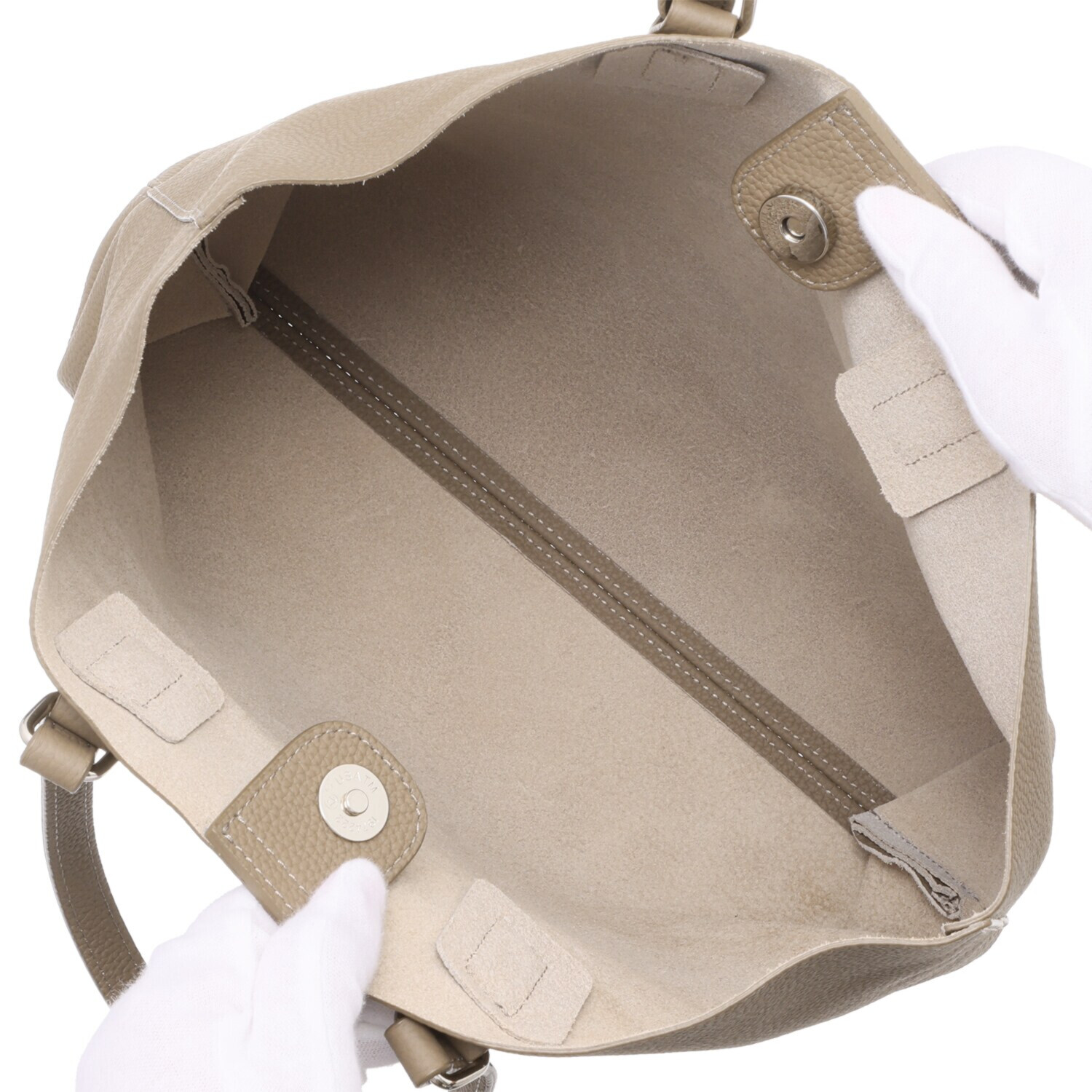 ホワイ マルチに使える！ 牛革シュリンク型押し ２ウェイトートバッグ ＜バッグインバッグ付＞