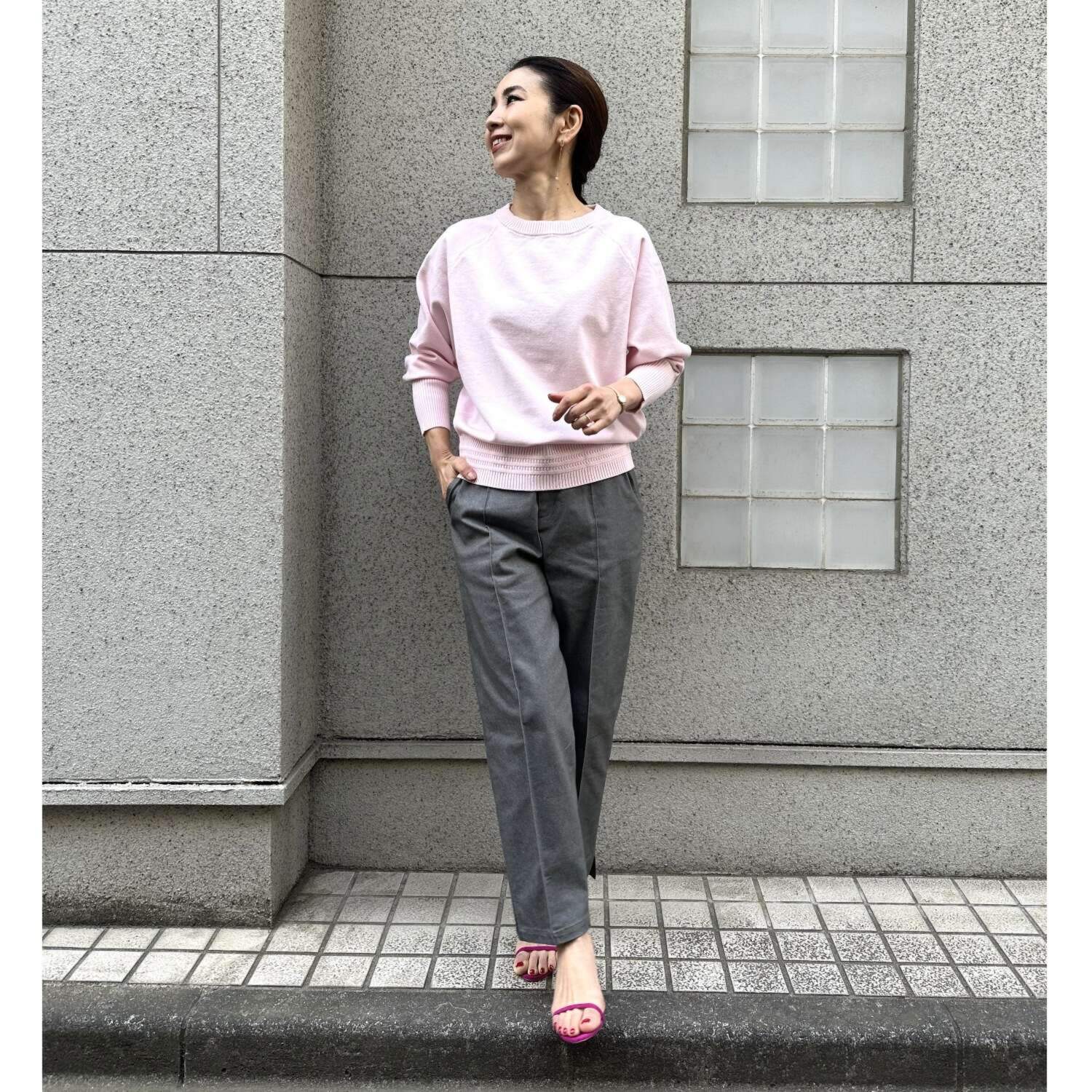 タマミ　ワタナベ テーパードシルエット スウィンギーパンツ