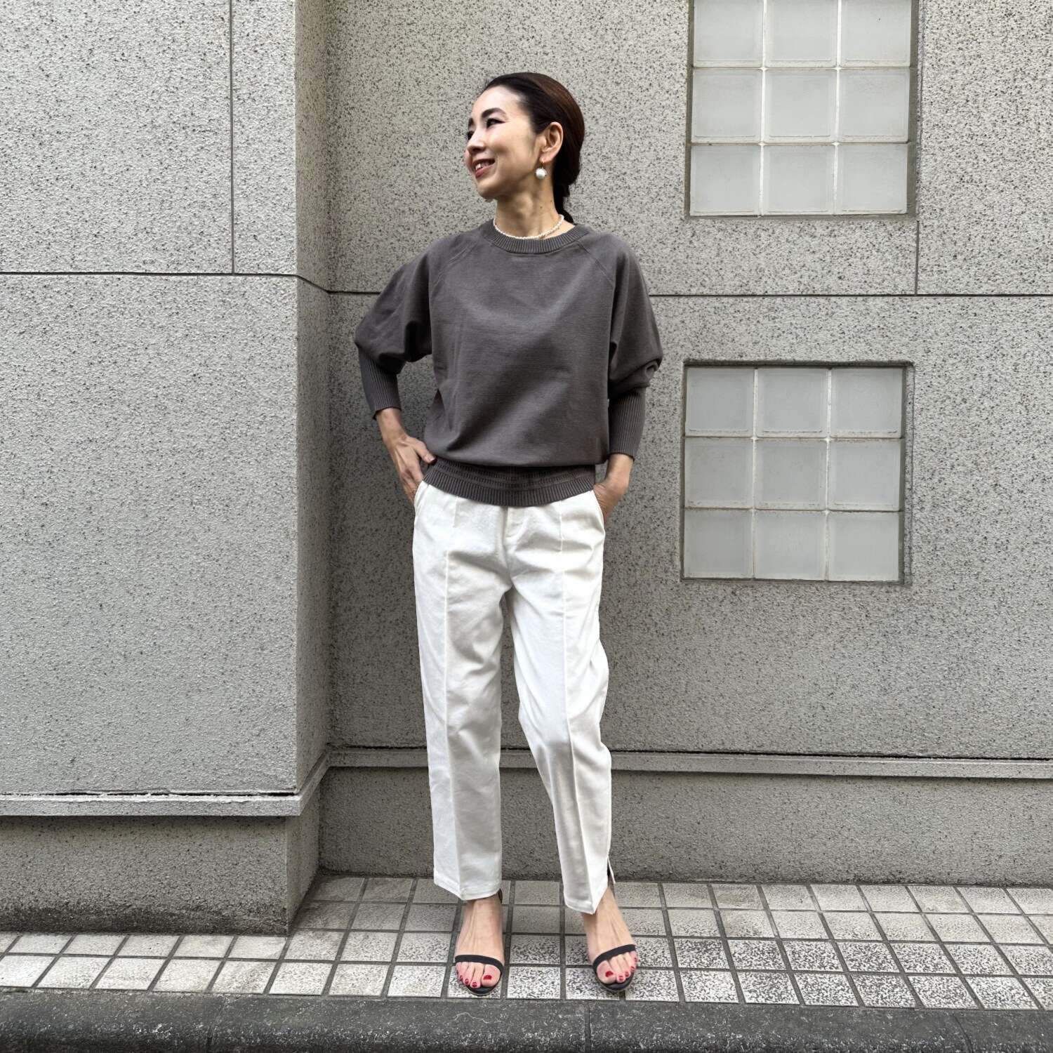 タマミ　ワタナベ テーパードシルエット スウィンギーパンツ