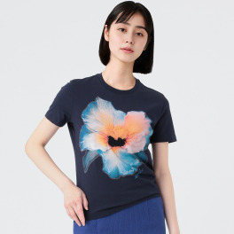 デシグアル ビッグフラワープリント Ｔシャツ