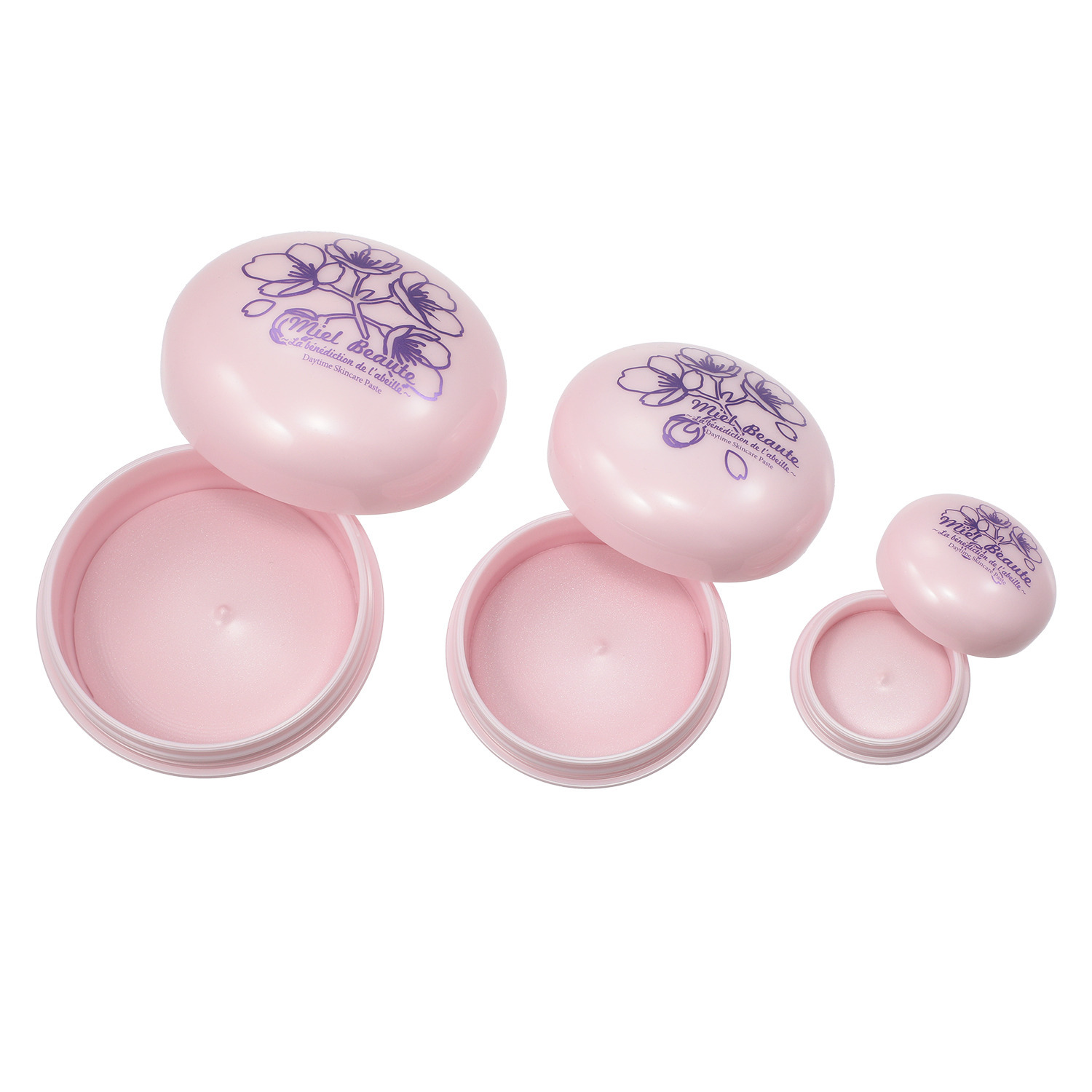 ミエルボーテ 紫桜カラーで透明感 上品なツヤと輝きを演出！ 新デイタイム スキンケアペースト ＜サクラピンク＞ ２．５個分 デビュー特別増量セット