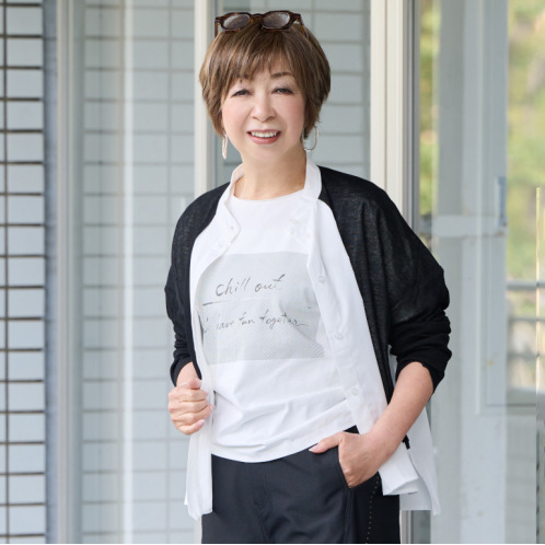 ウノ・ウノ・ドゥーエ 着るだけでコーデが完成！ ニットレイヤード風 シャツ