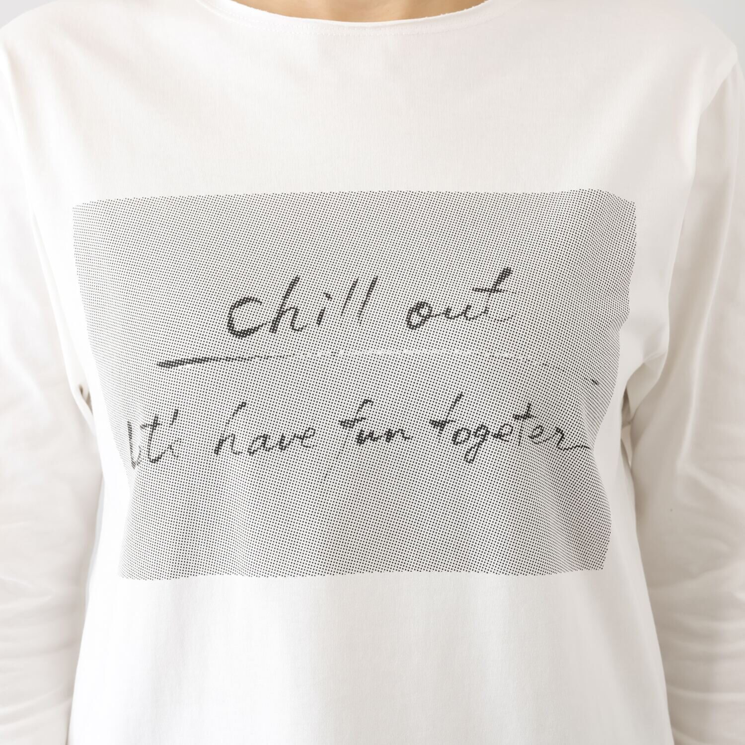 ウノ・ウノ・ドゥーエ 七分袖 モティーフロゴＴシャツ