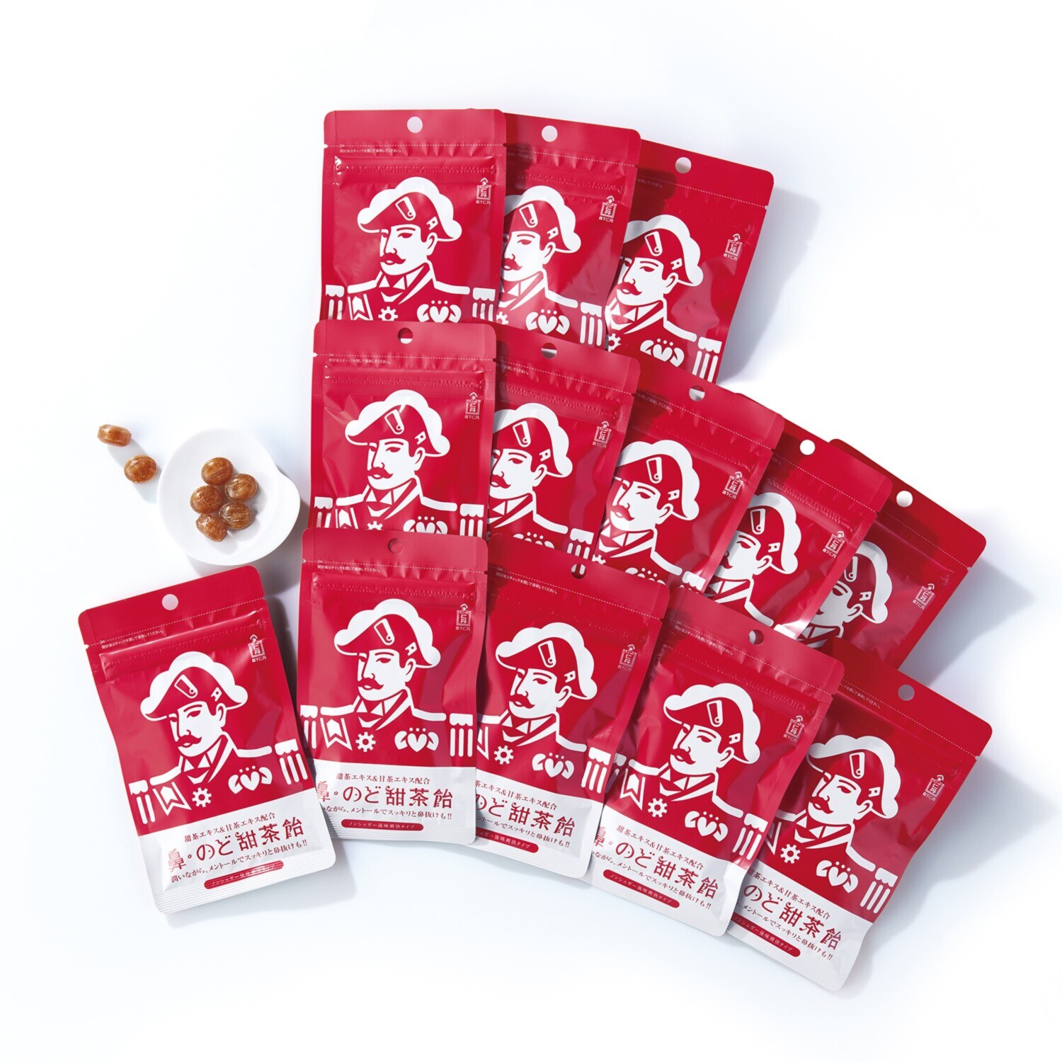 潤いながらすっきり爽快！ 森下仁丹 鼻・のど甜茶飴 １３袋ボリュームセット