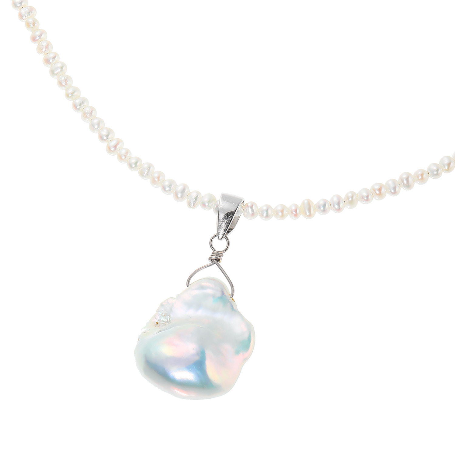 オルウィズ ベビー淡水パール ネックレス＆ 淡水パール ペンダントトップセット